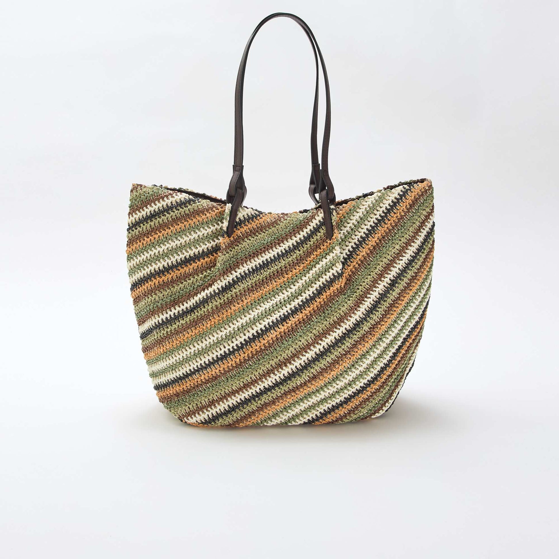 ჩალის ჩანთა მწვანე