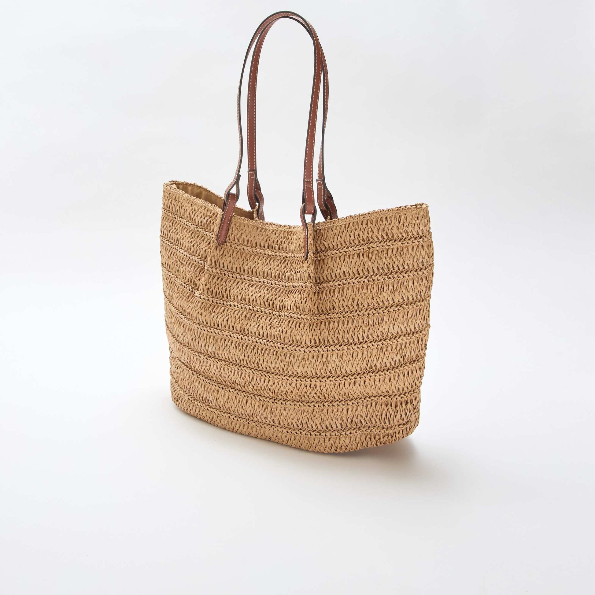 ჩალის ჩანთა კრემისფერი