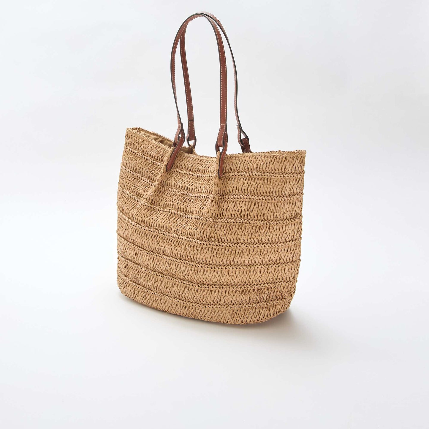 ჩალის ჩანთა კრემისფერი