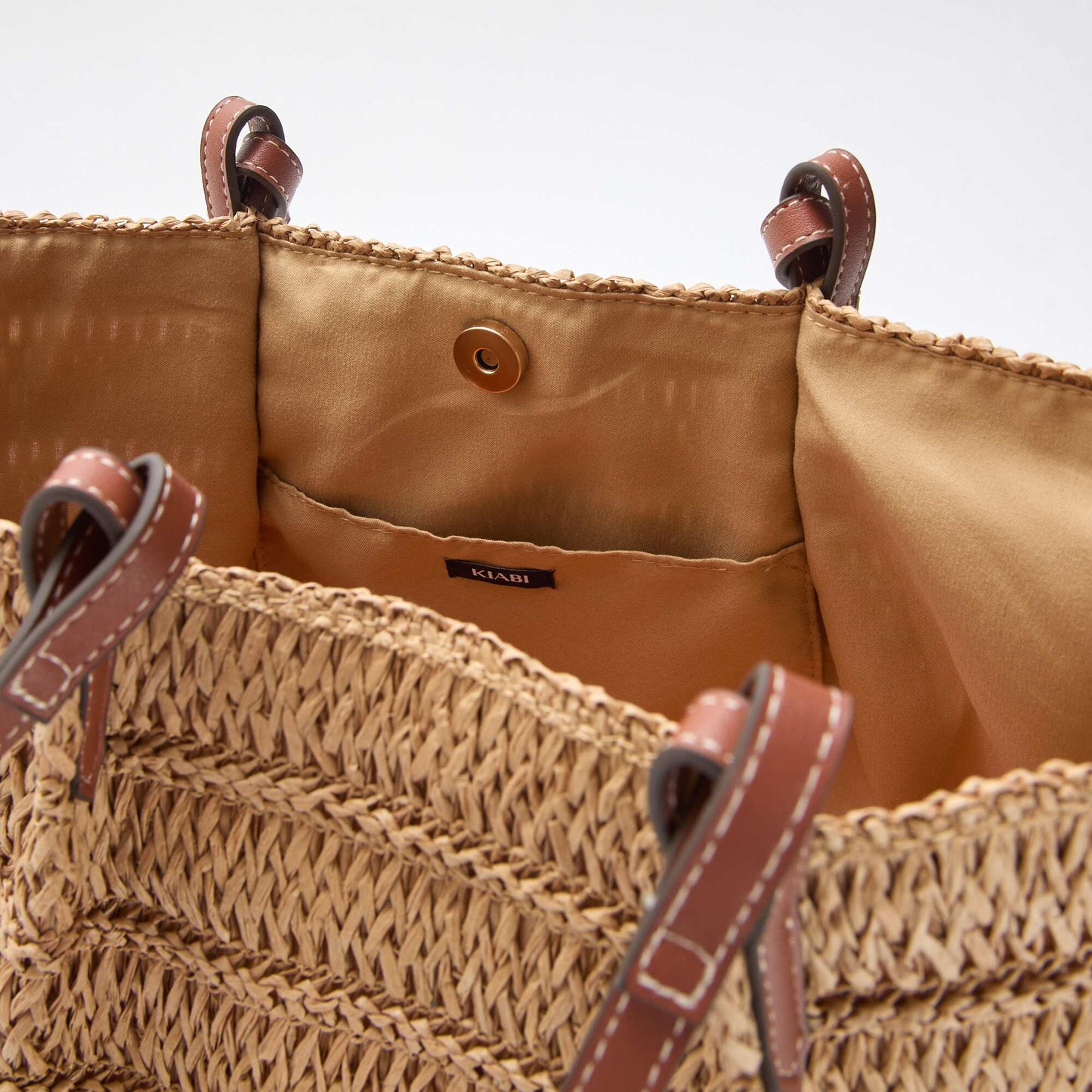 ჩალის ჩანთა კრემისფერი