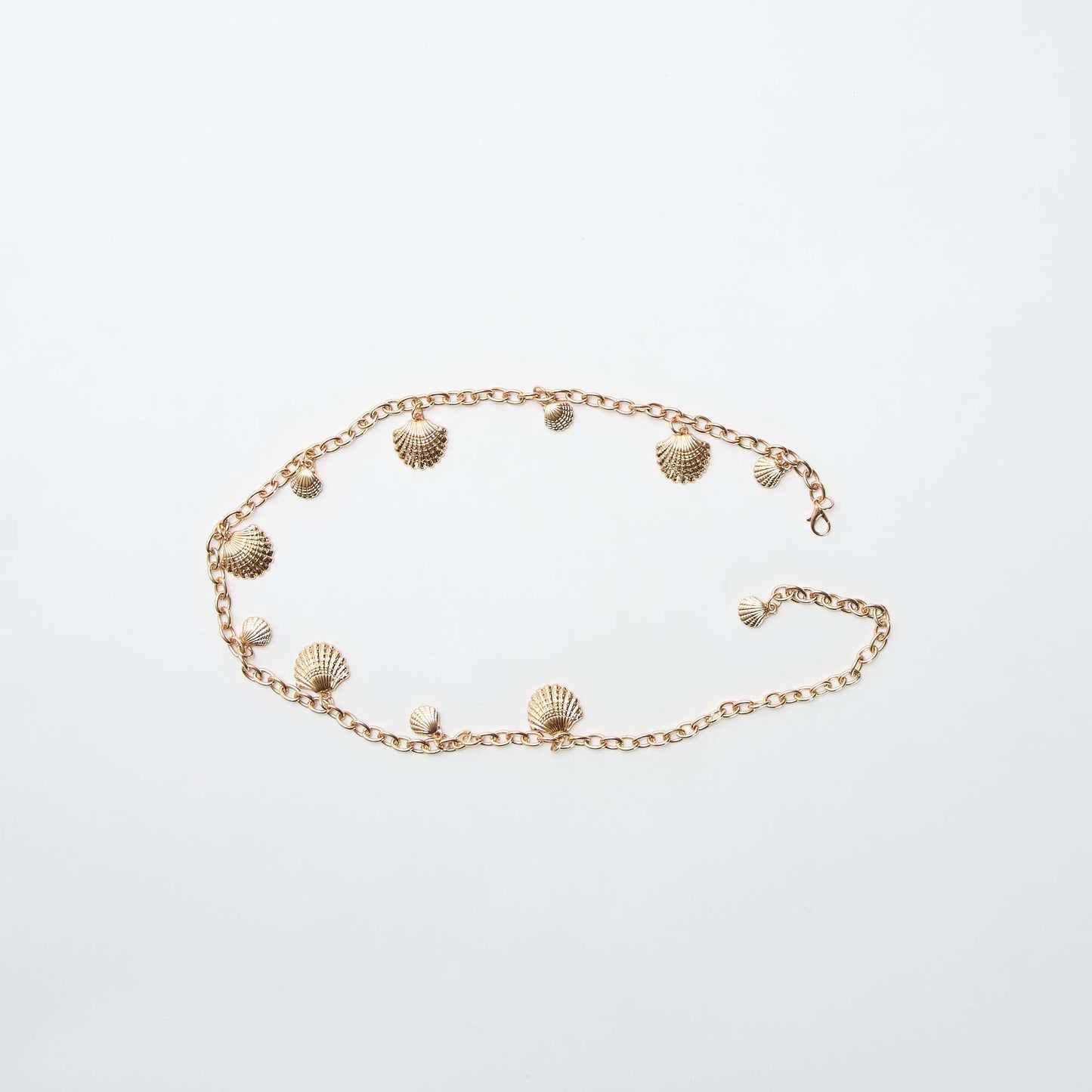 Metal belt with shell-shaped medallions YELLOW