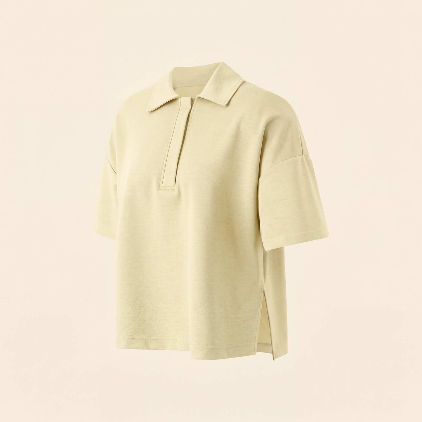 Oversized Sports Polo Shirt YELLOW