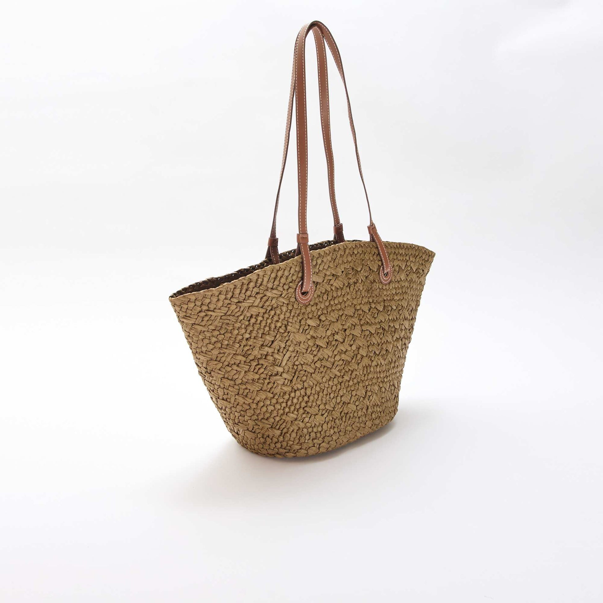 Basket Bag with Handles KHAKI