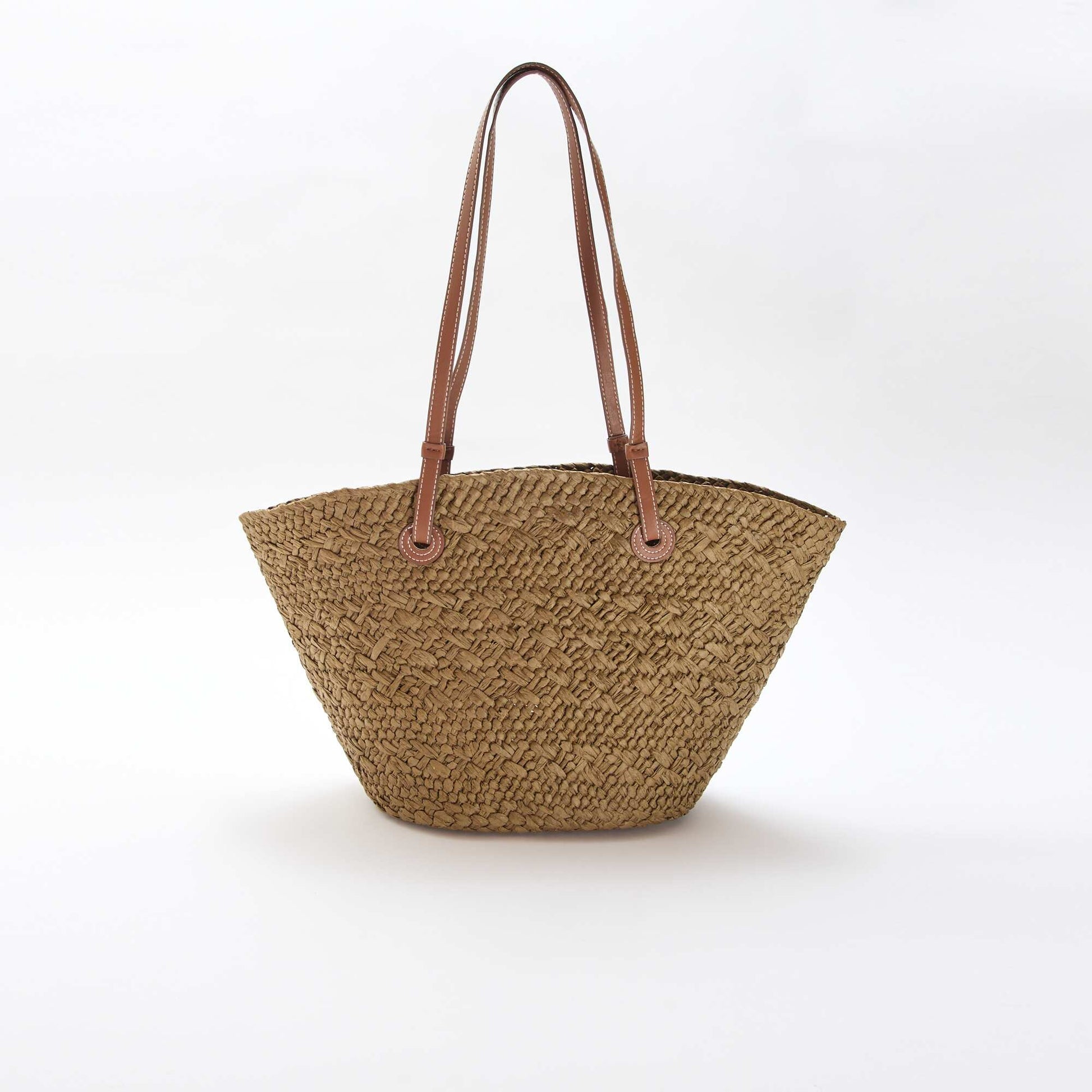 Basket Bag with Handles KHAKI