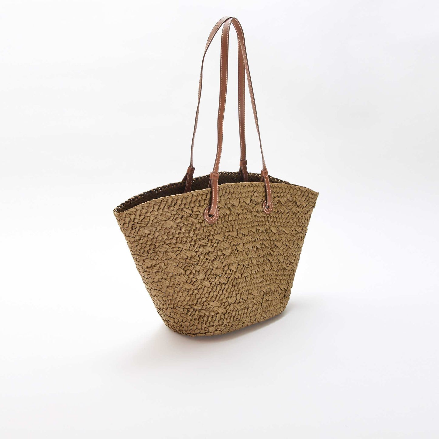 Basket Bag with Handles KHAKI