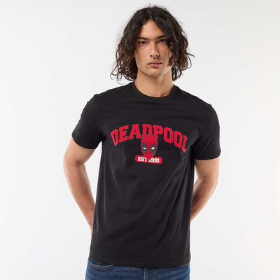 'Deadpool' 'Marvel' Short Sleeve T-shirt BLACK