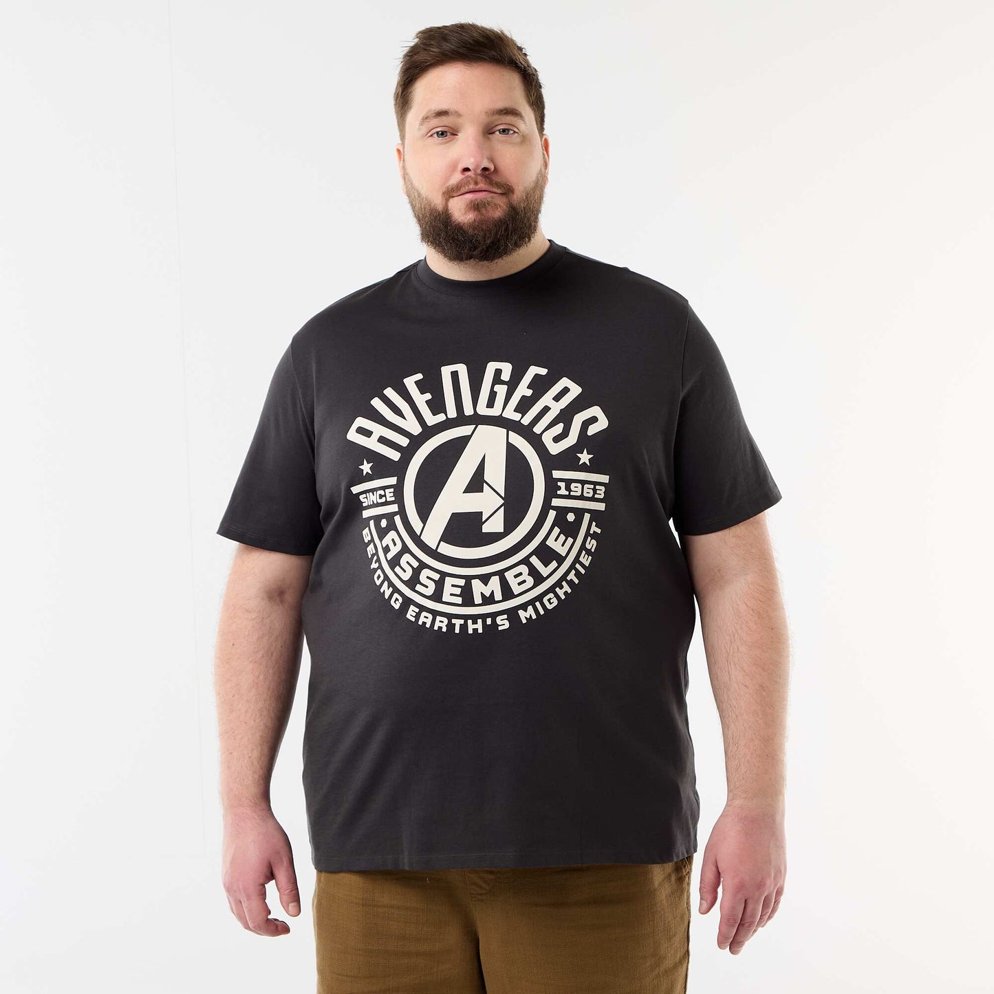'Avengers' Short-Sleeved T-shirt BLACK