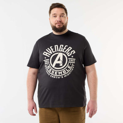 'Avengers' Short-Sleeved T-shirt BLACK