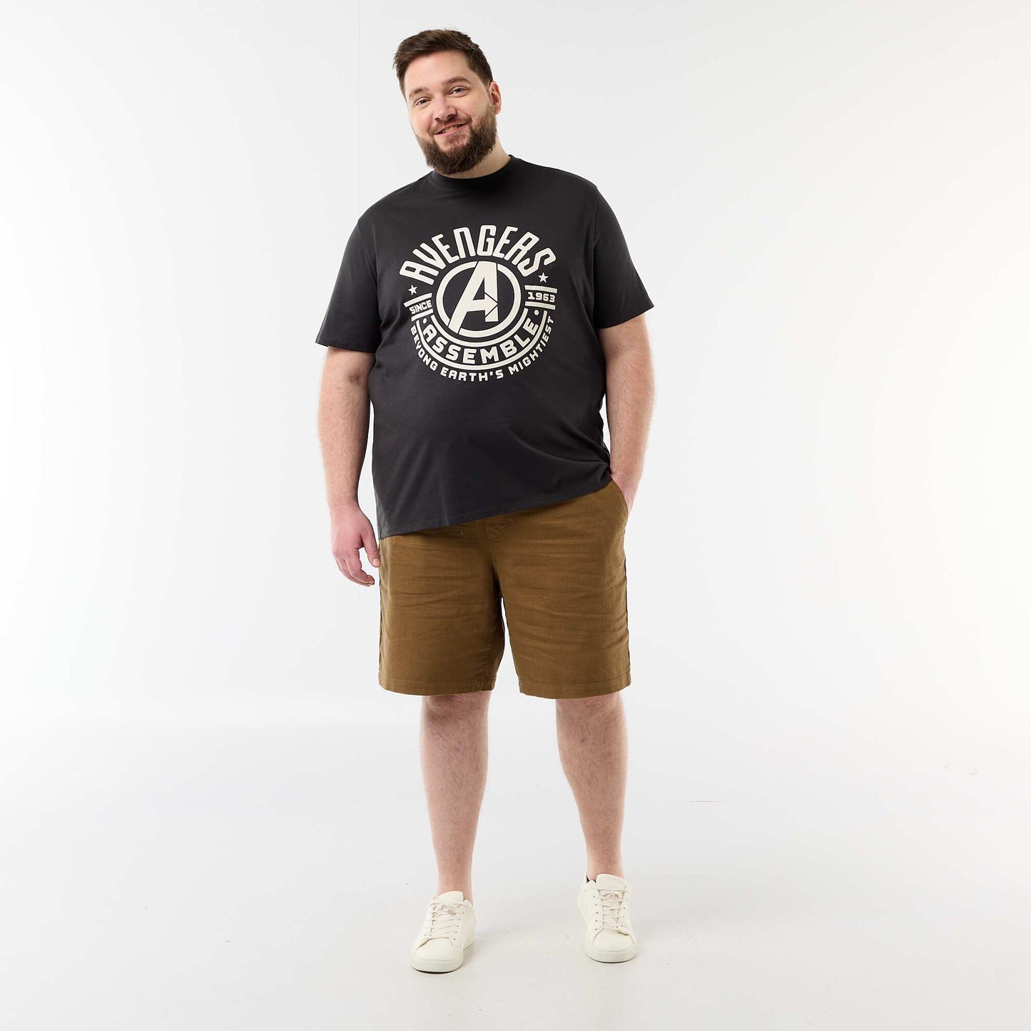 'Avengers' Short-Sleeved T-shirt BLACK