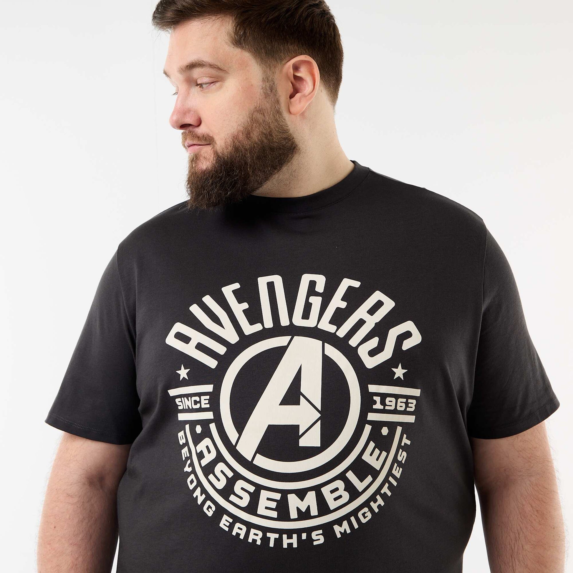 'Avengers' Short-Sleeved T-shirt BLACK