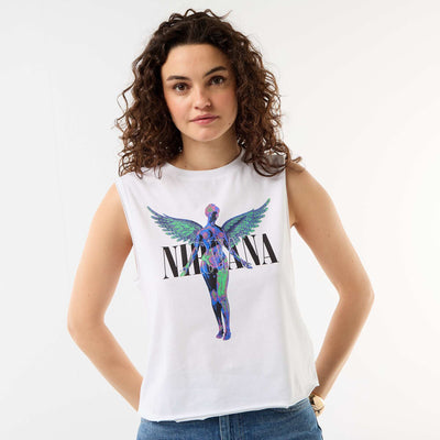 Nirvana Printed Tank Top WHITE