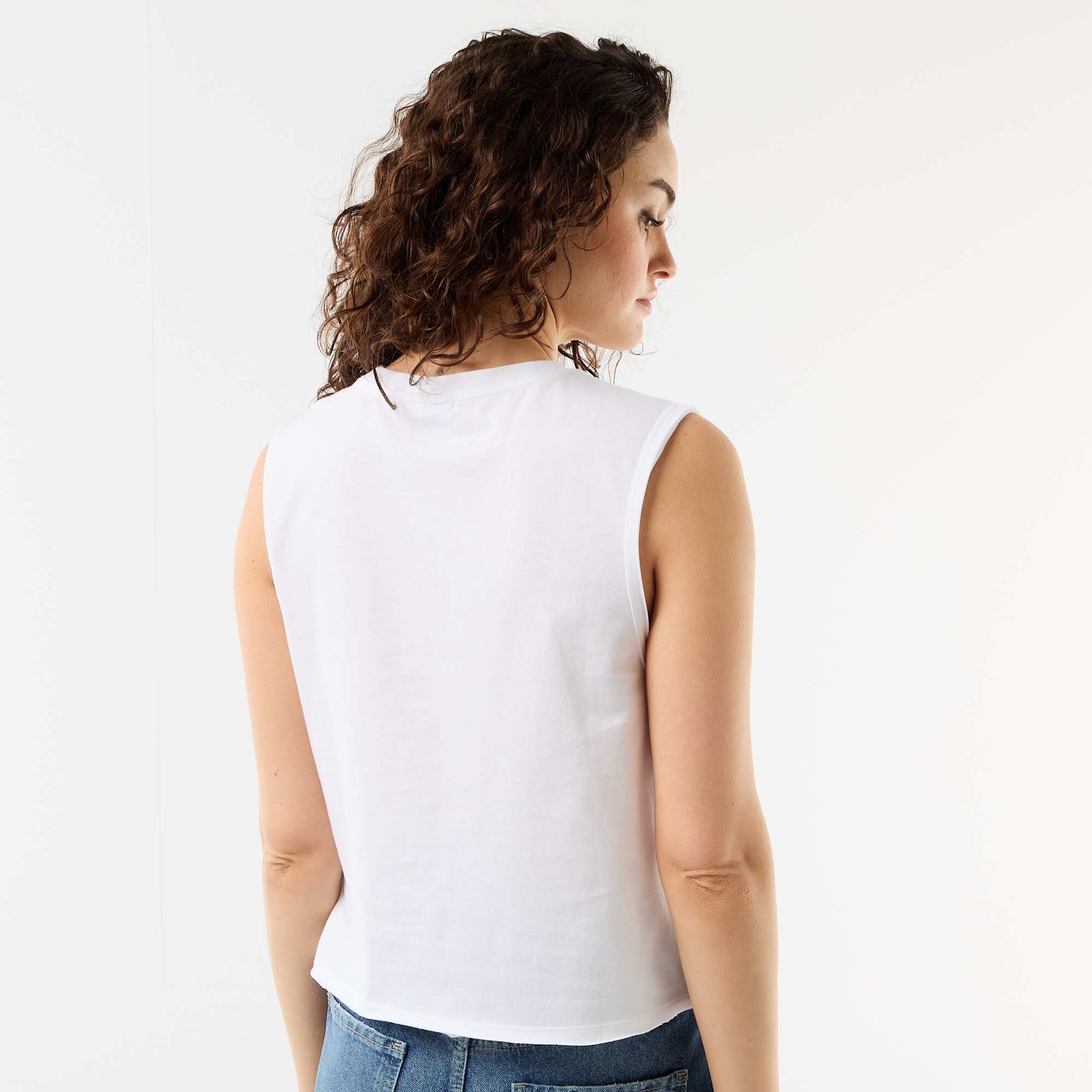 Nirvana Printed Tank Top WHITE