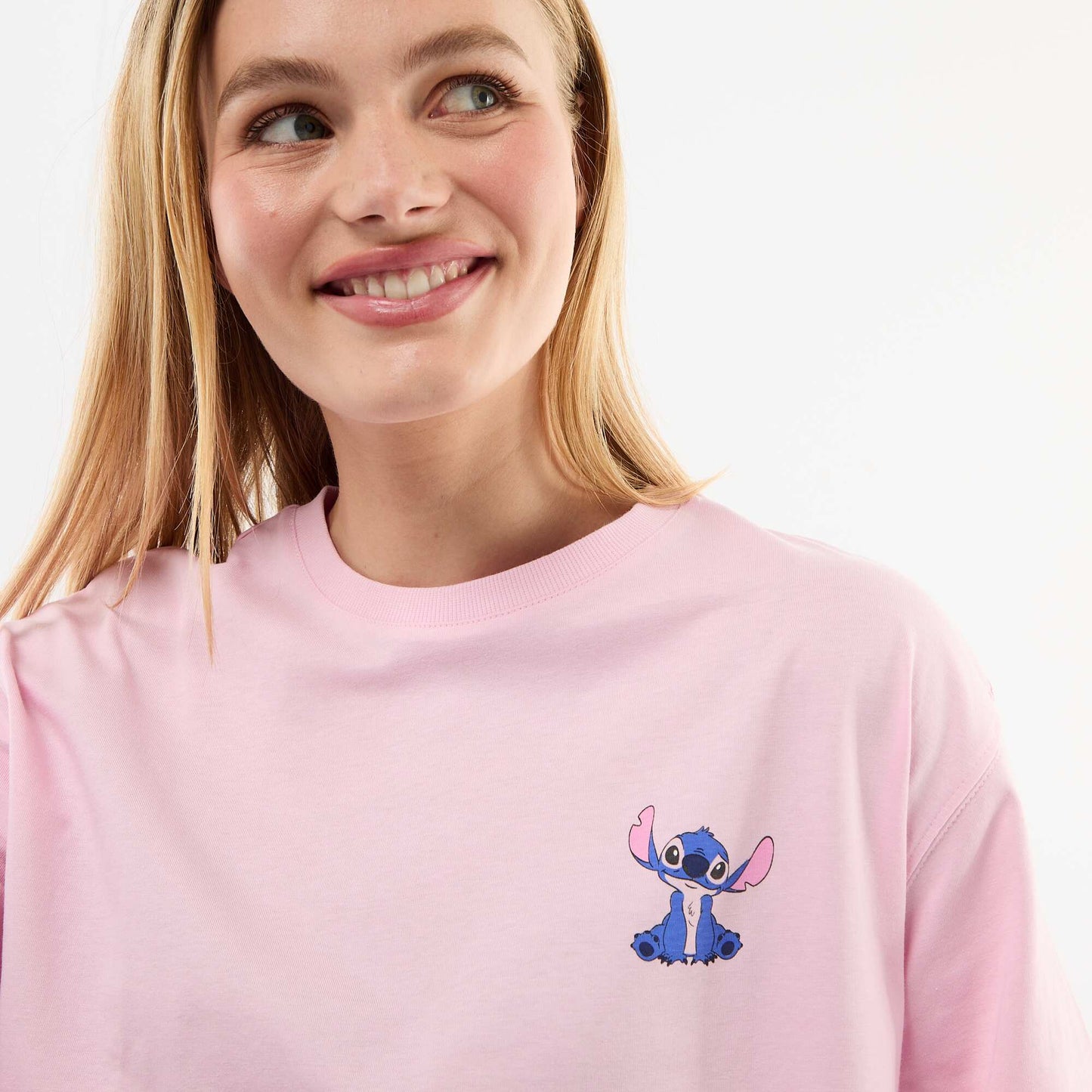 Stitch Printed T-Shirt PINK