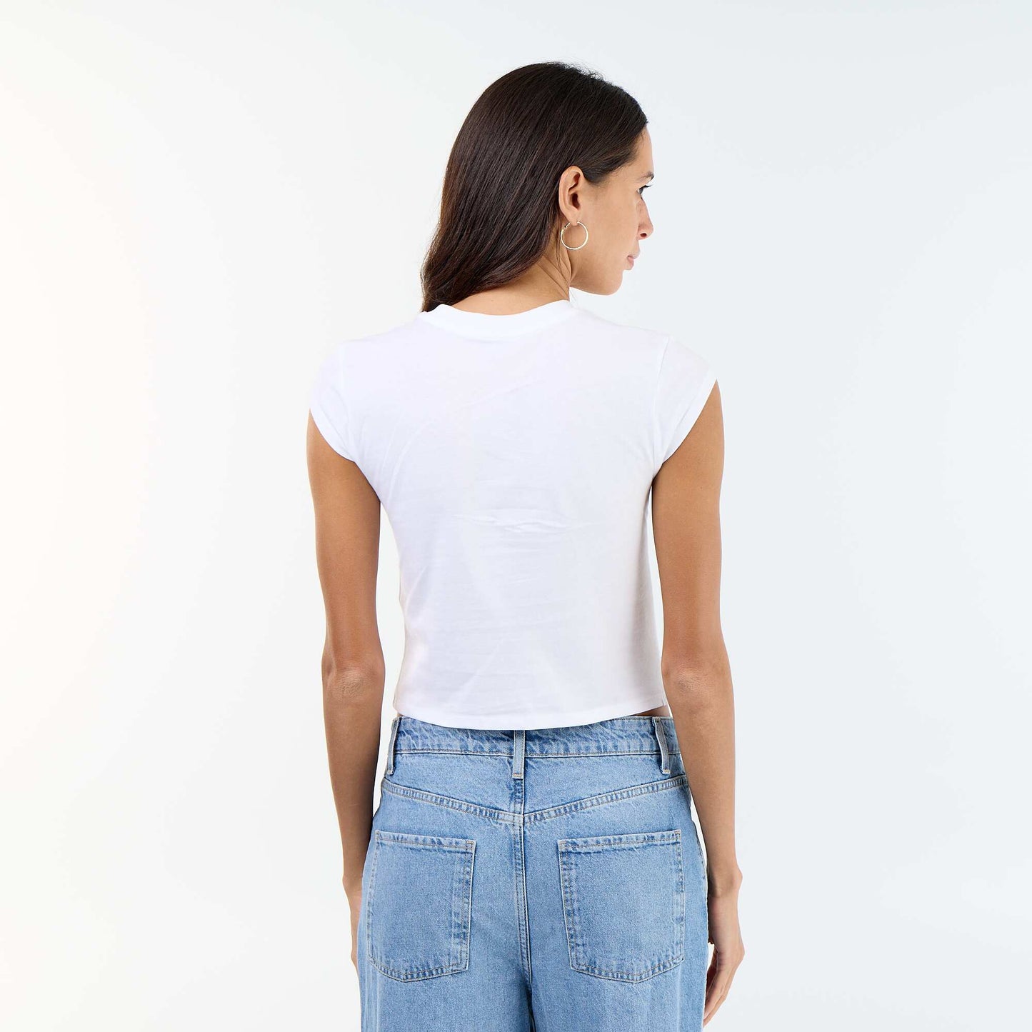 Cropped \'Mickey\' T-shirt WHITE