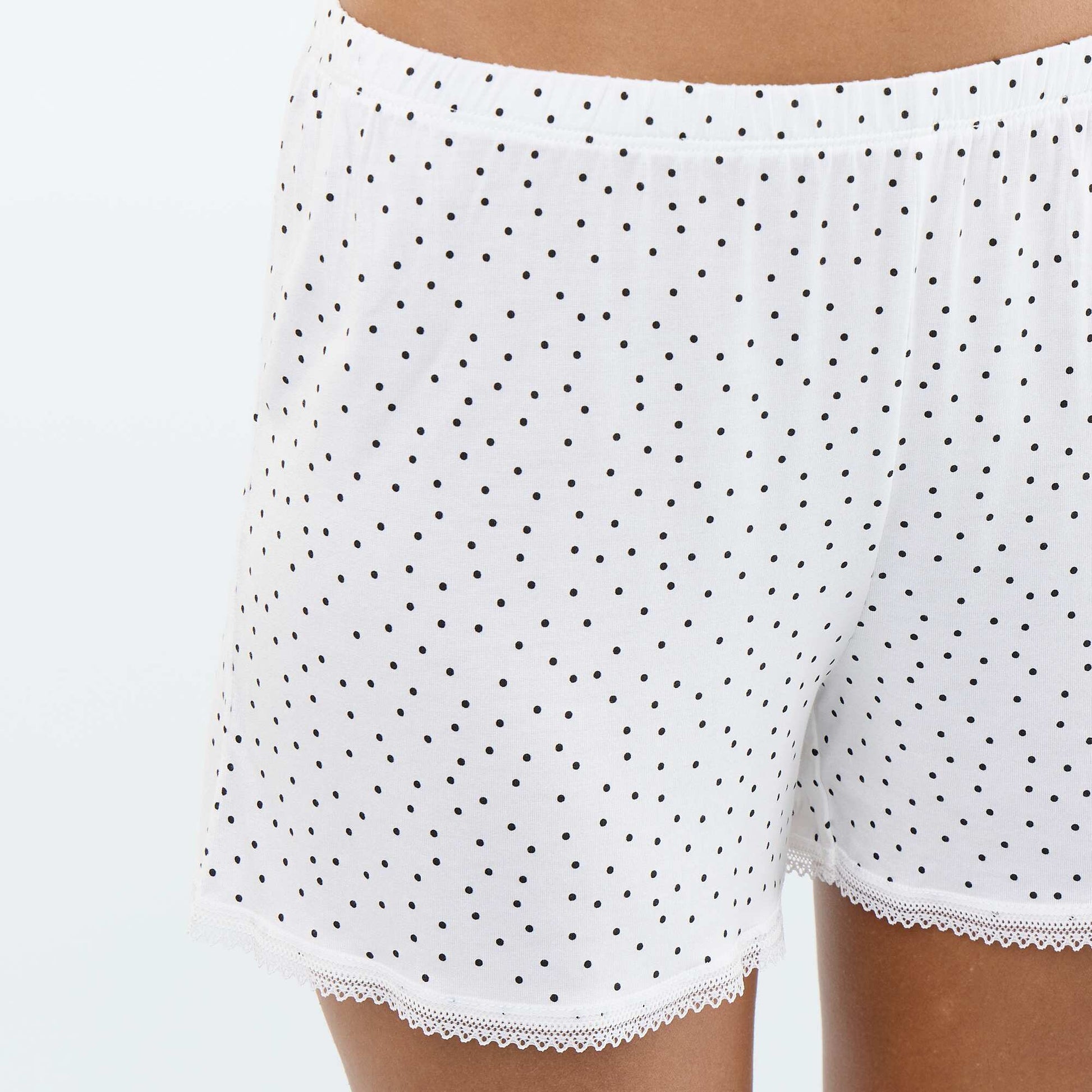 Short pajama set - 2 pieces WHITE
