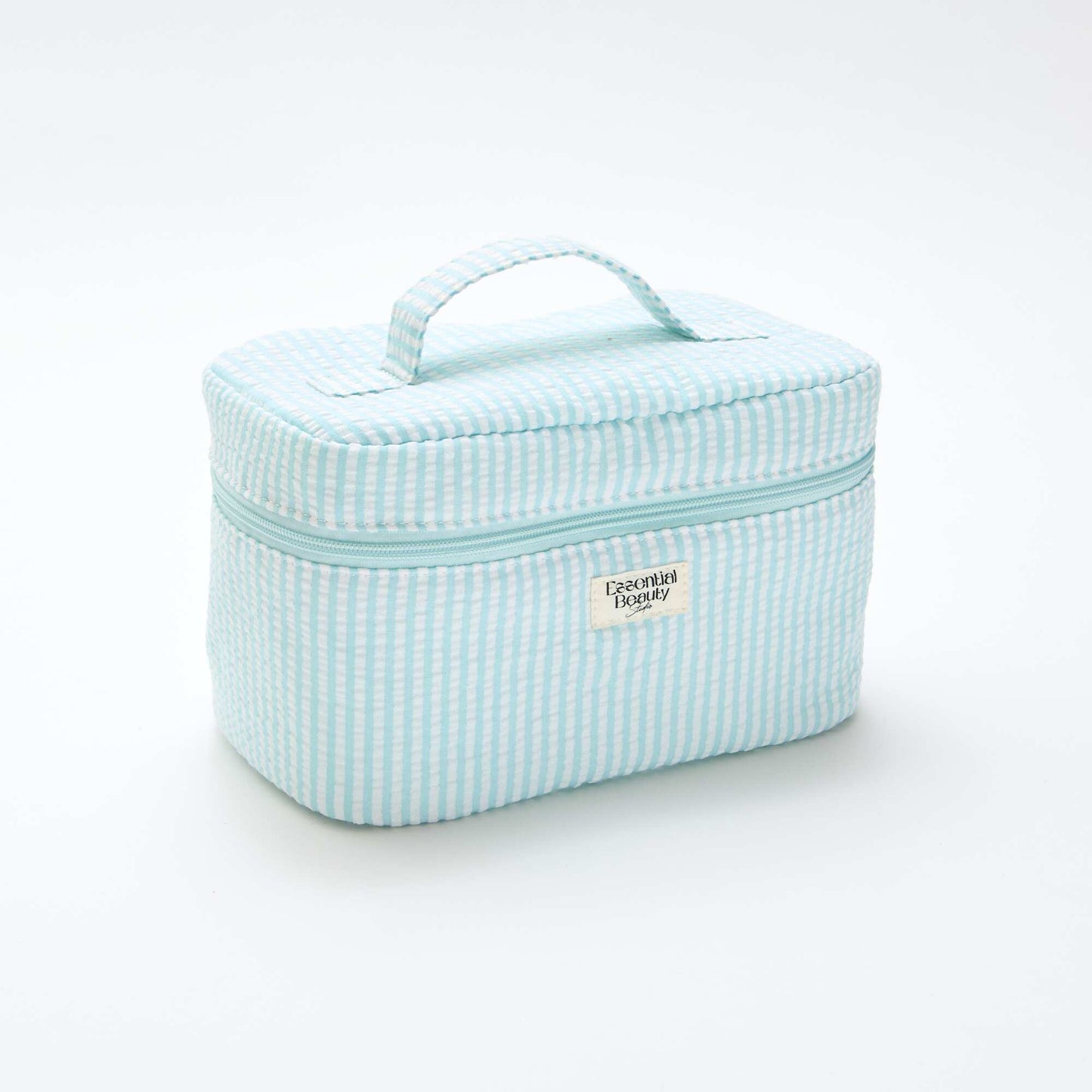 ორნამენტებიანი ყუთი სახელურით ლურჯი