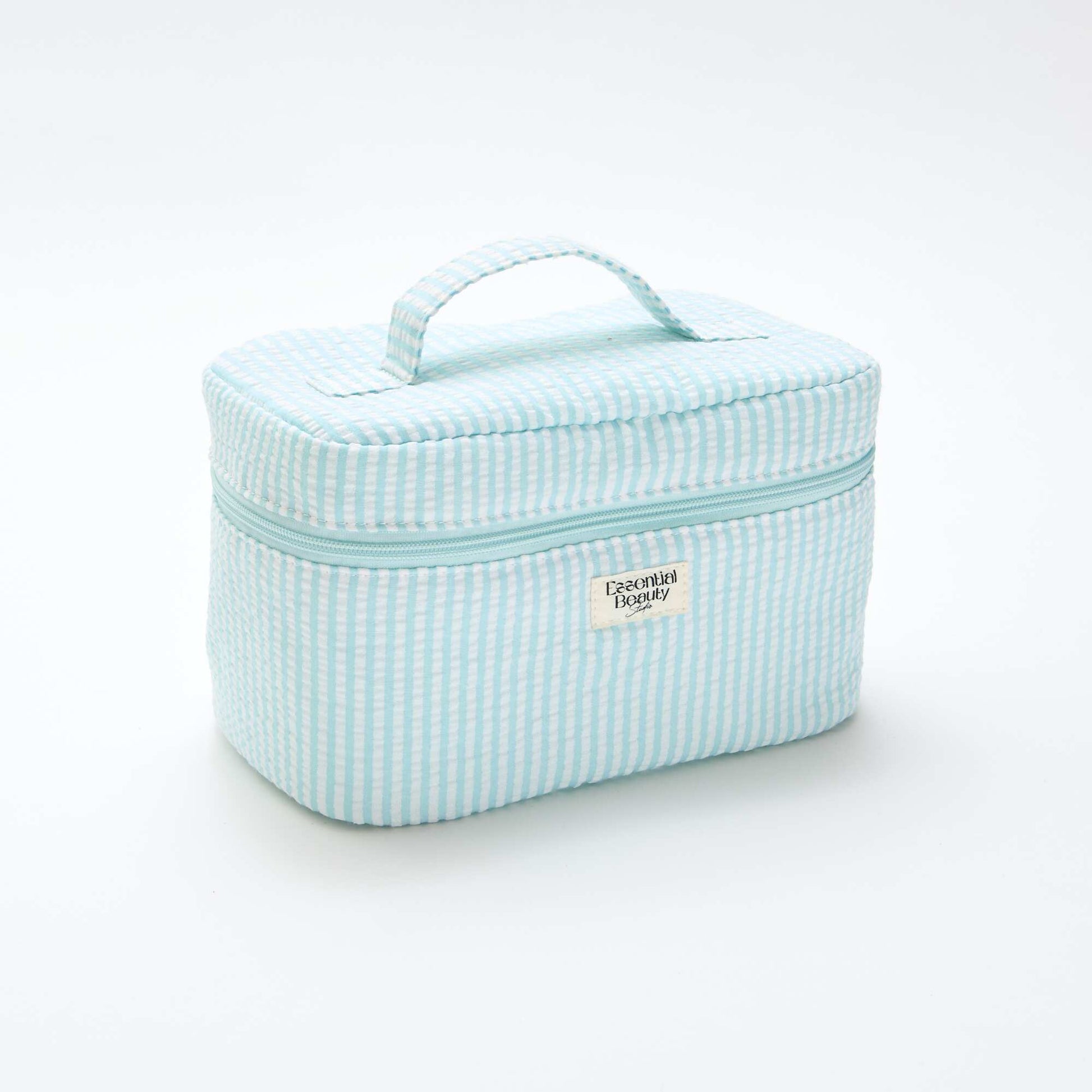 ორნამენტებიანი ყუთი სახელურით ლურჯი