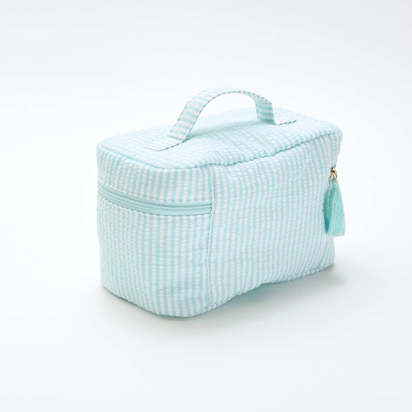 ორნამენტებიანი ყუთი სახელურით ლურჯი