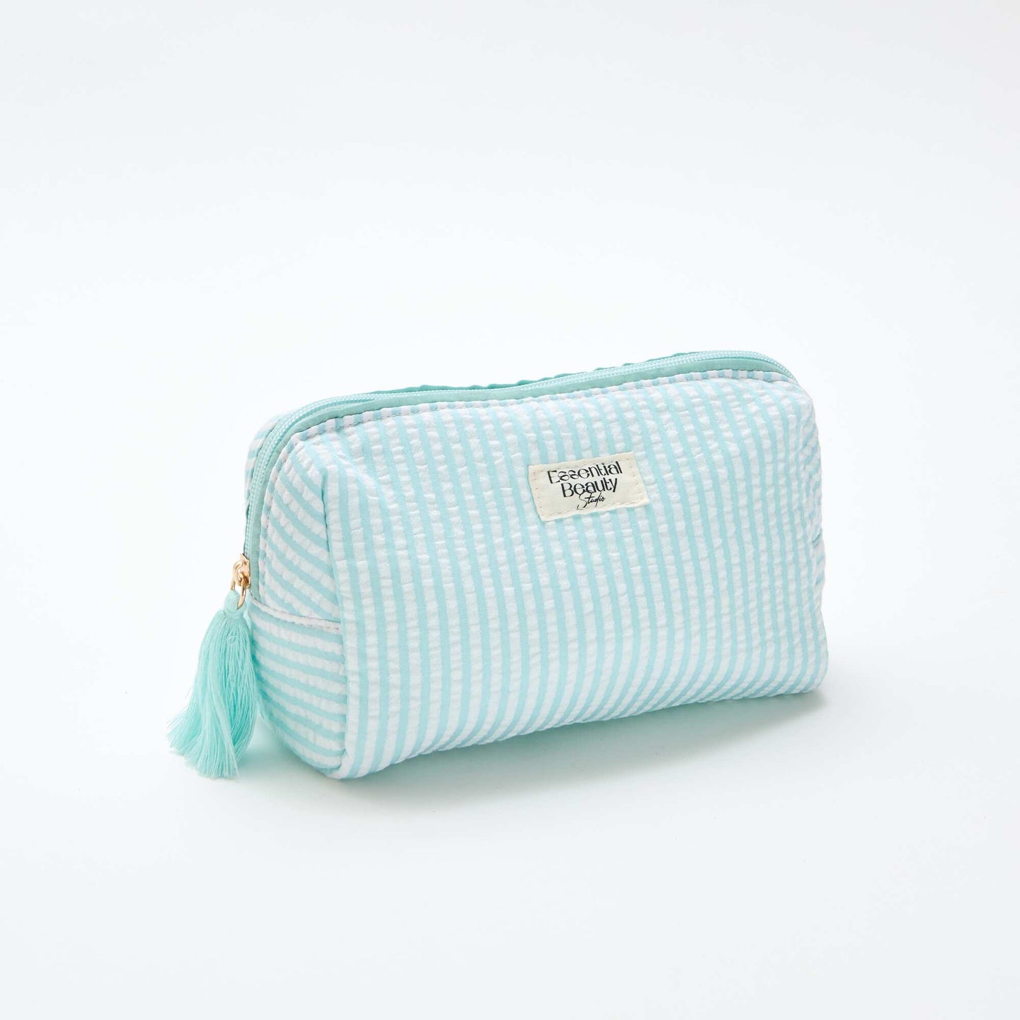 პრინტიანი ჩანთა ელვაშესაკრავით ლურჯი