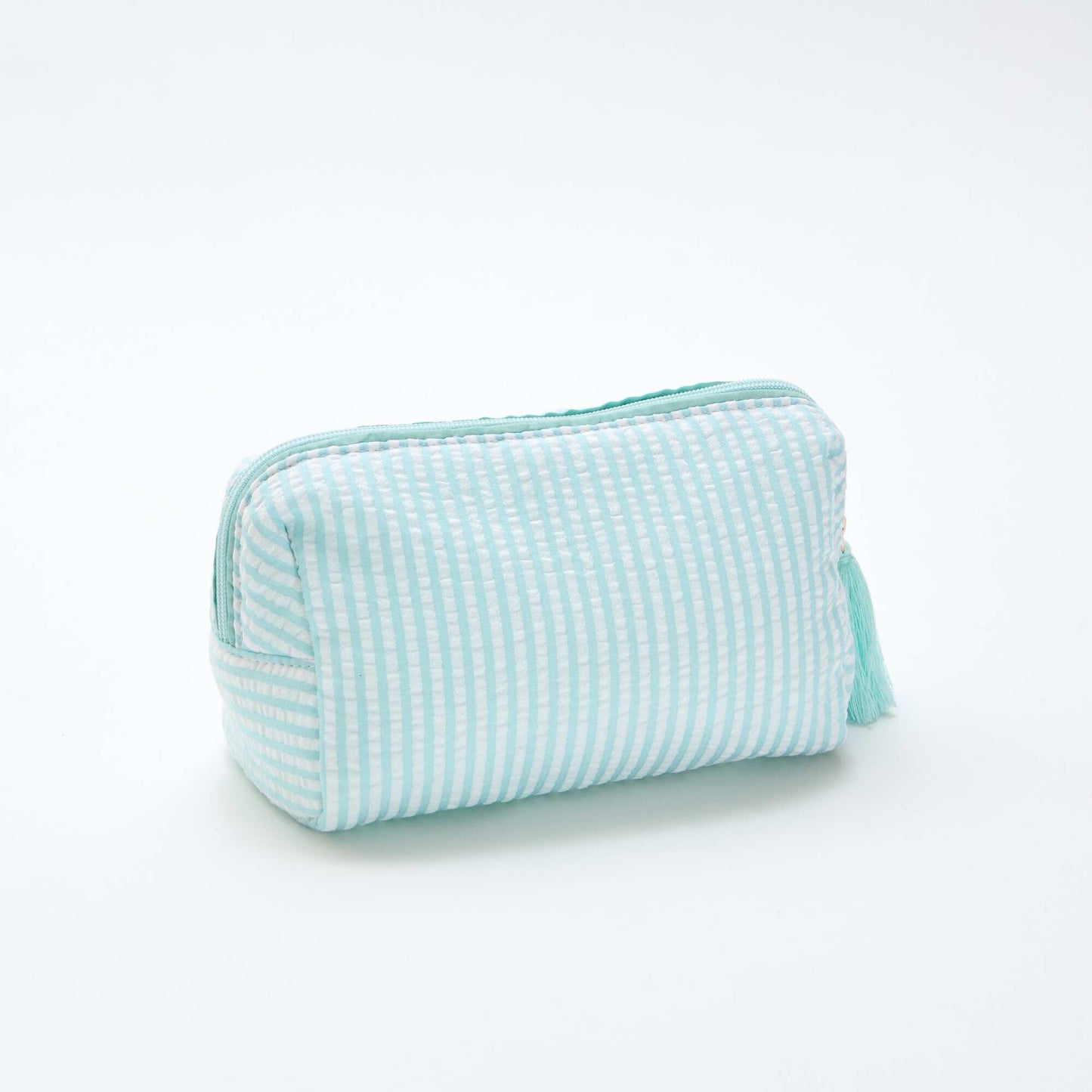 პრინტიანი ჩანთა ელვაშესაკრავით ლურჯი