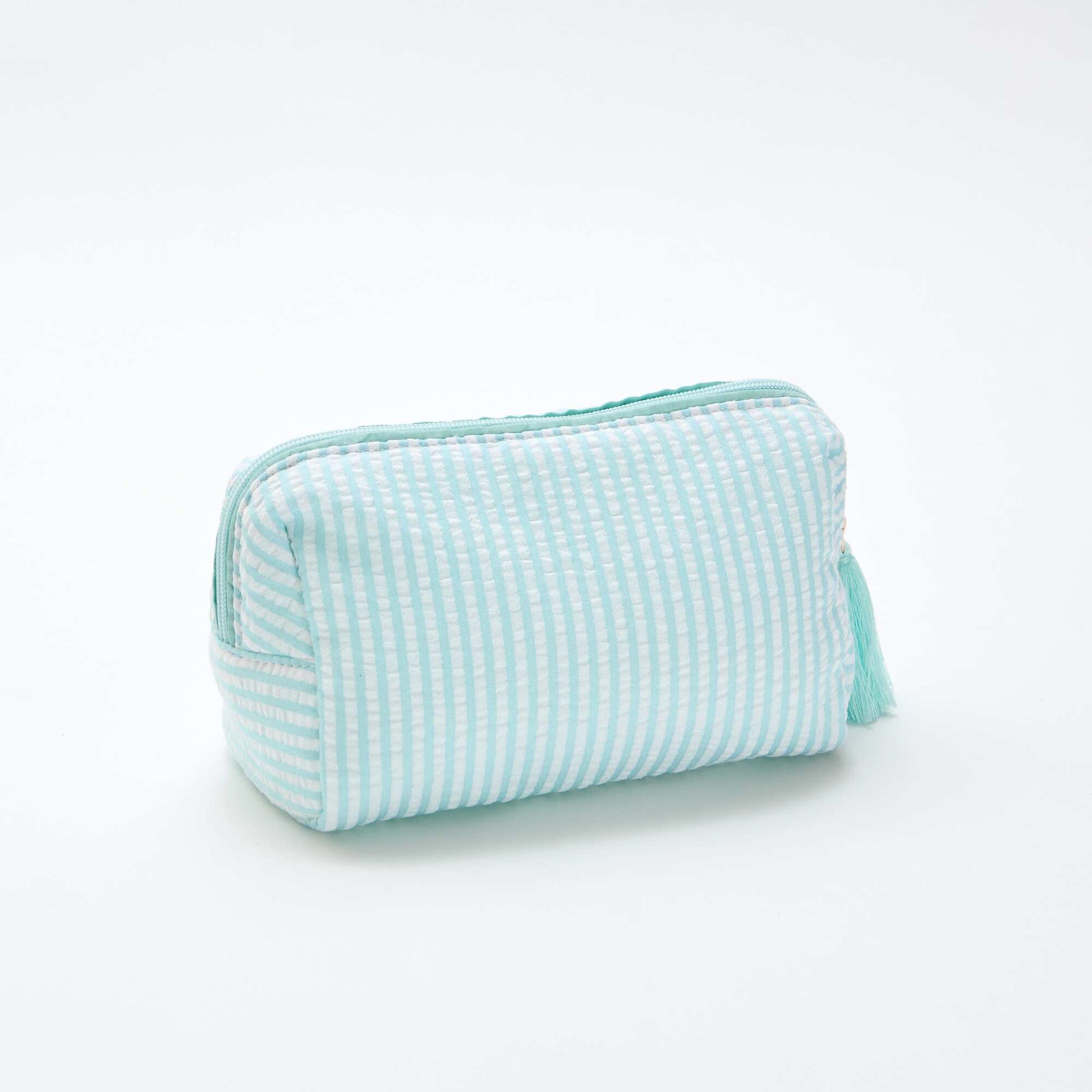 პრინტიანი ჩანთა ელვაშესაკრავით ლურჯი