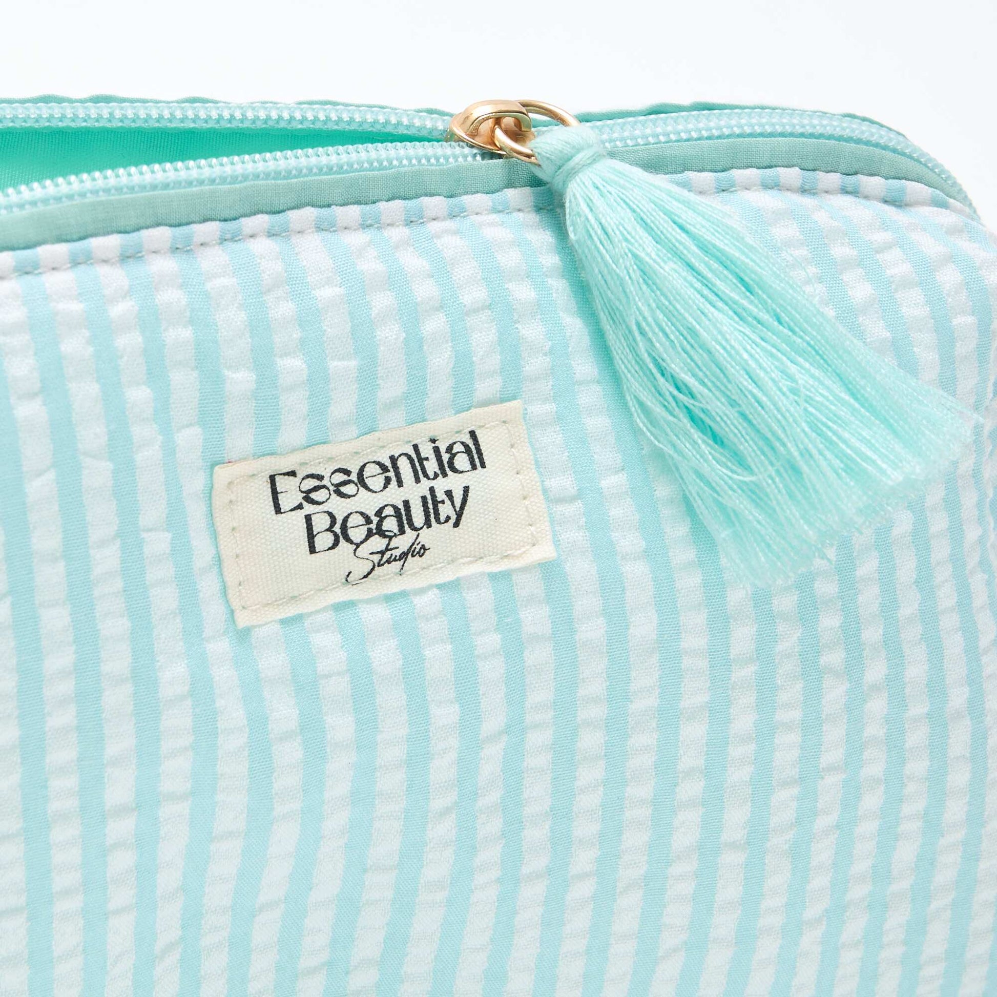 პრინტიანი ჩანთა ელვაშესაკრავით ლურჯი