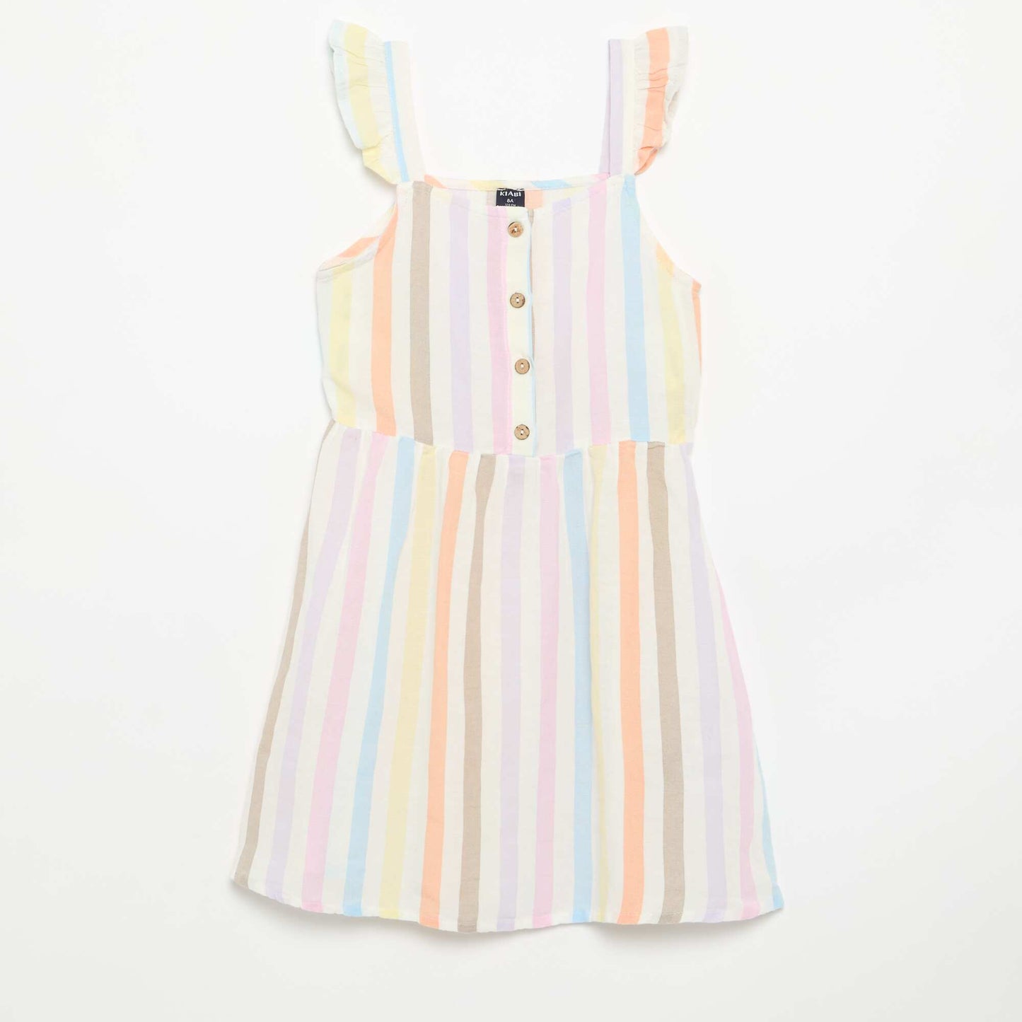 Ruffled strap dress WHITE