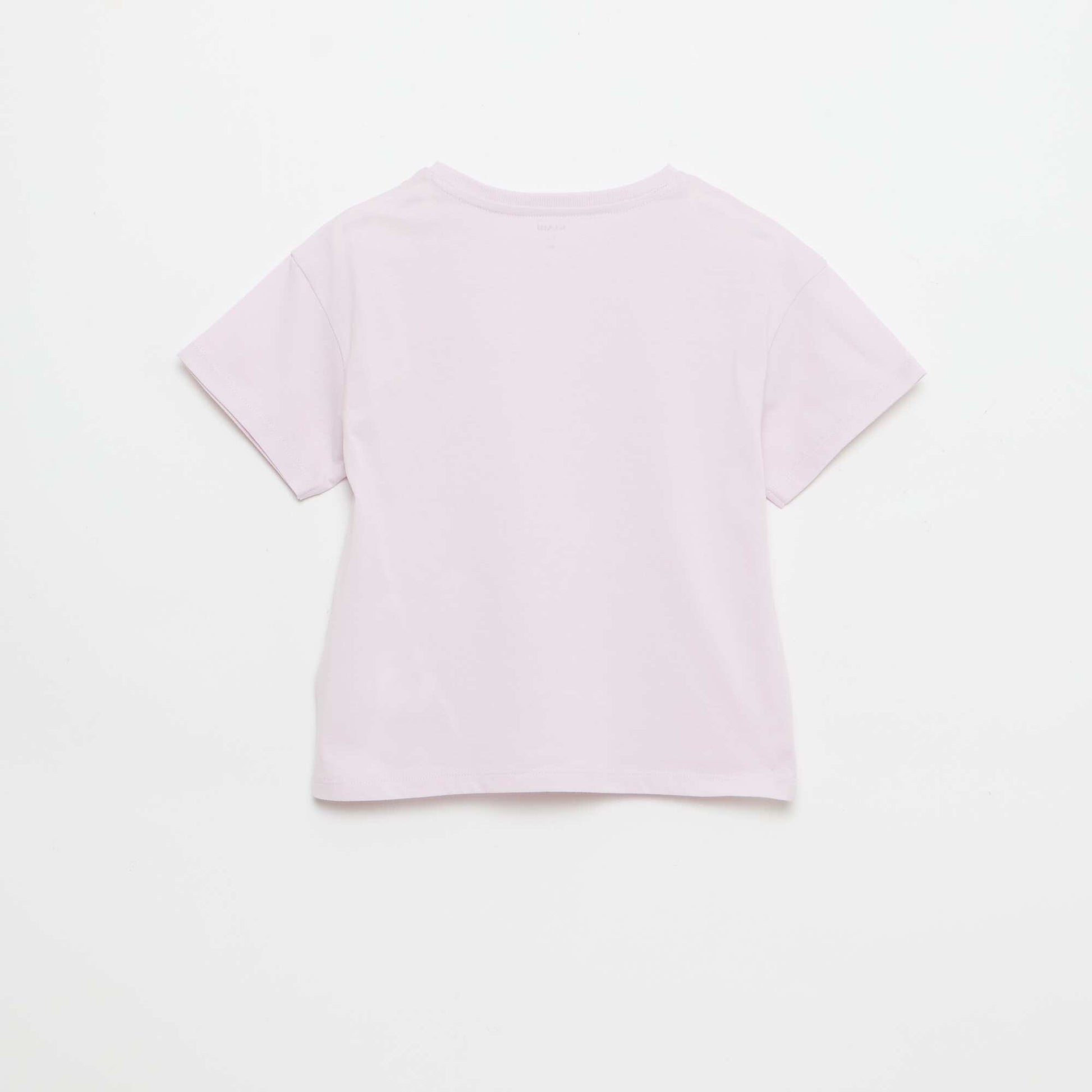T-shirt with chest embroidery PURPLE