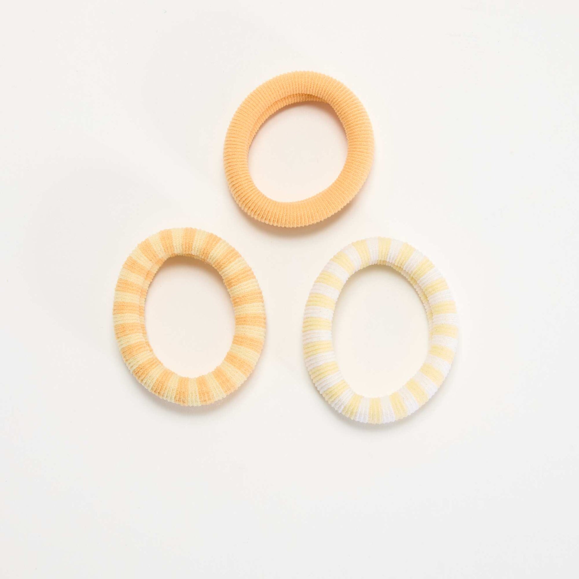 Set of 3 Foam Hair Ties ORANGE