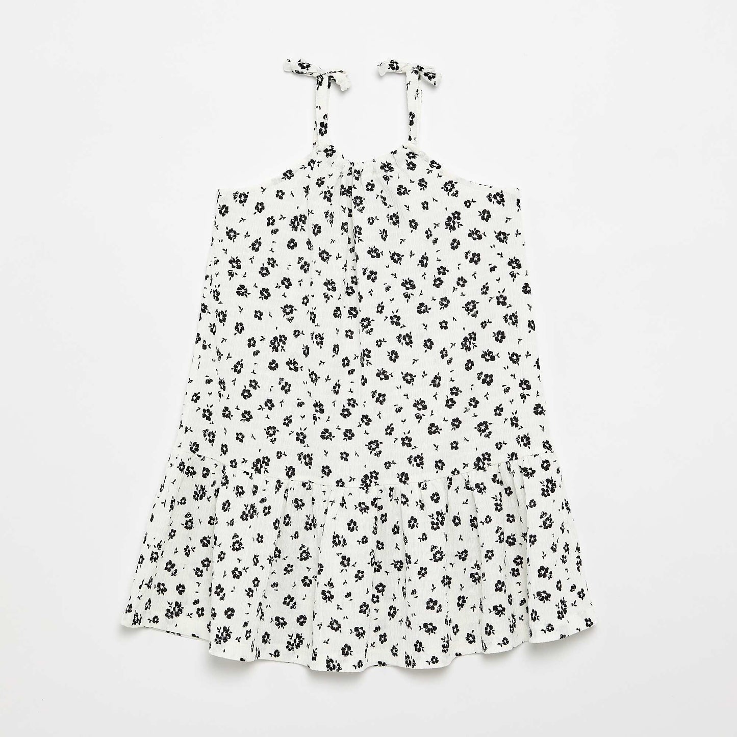 Crepe-knit dress WHITE