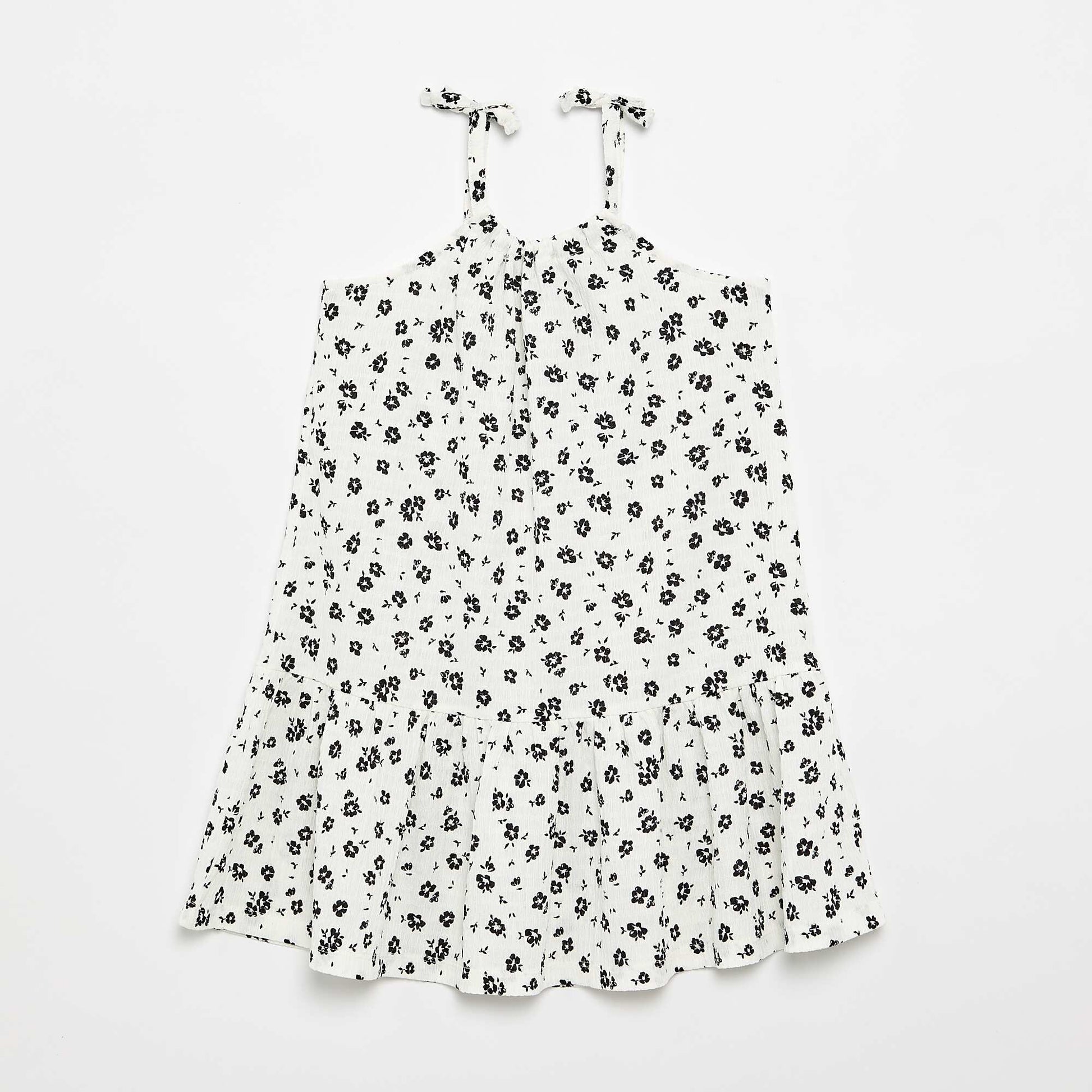 Crepe-knit dress WHITE