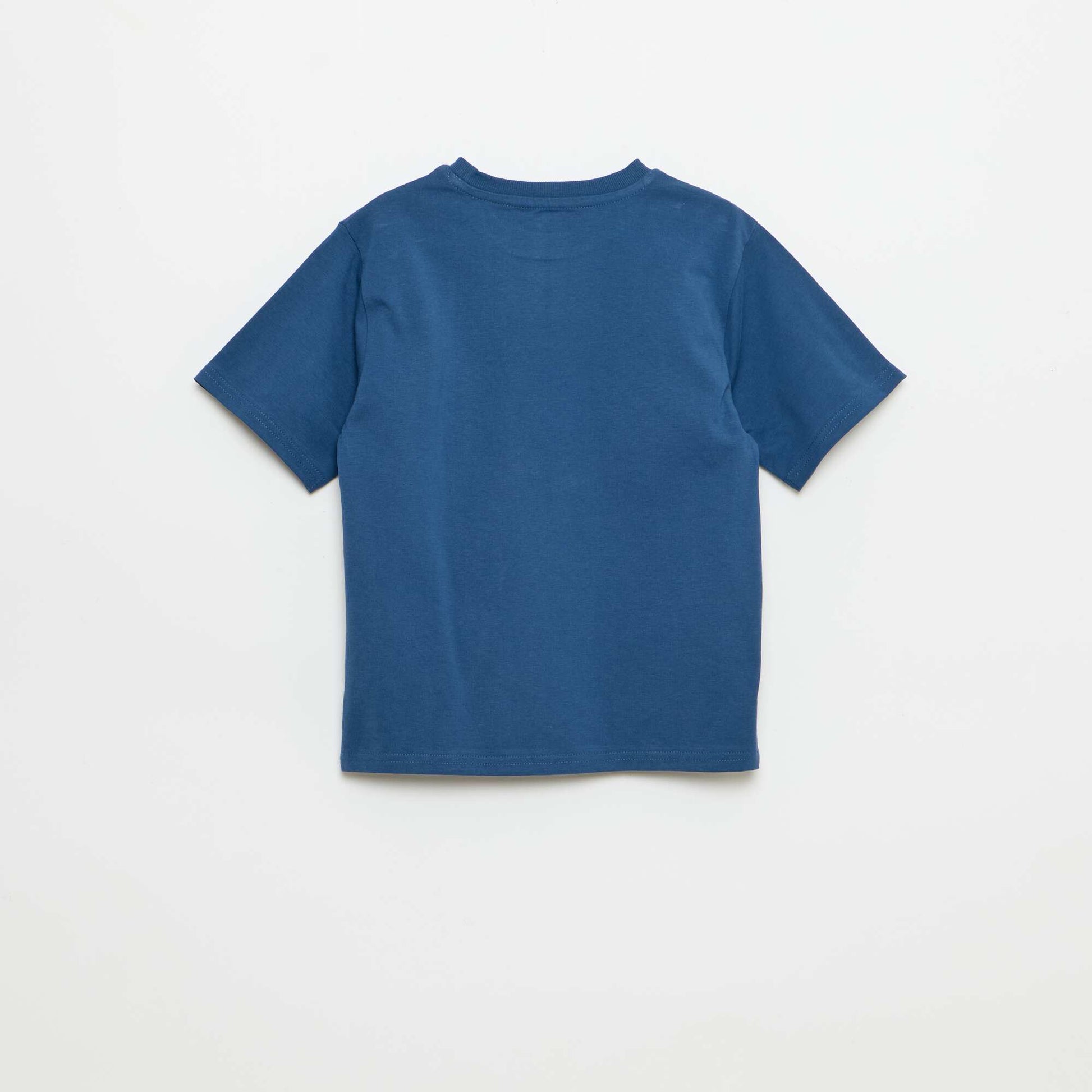 Printed short-sleeved T-shirt BLUE