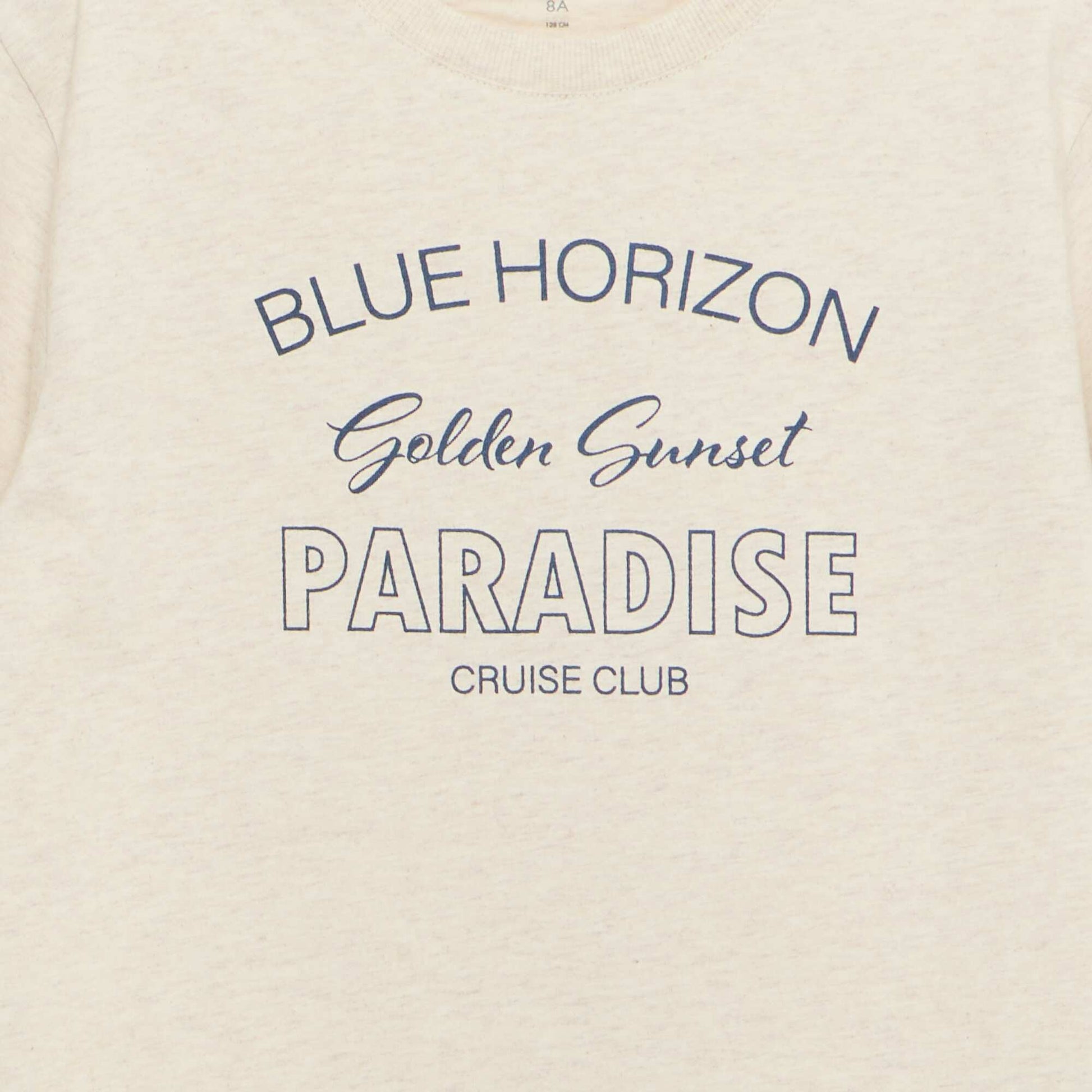 Printed short-sleeved T-shirt BEIGE