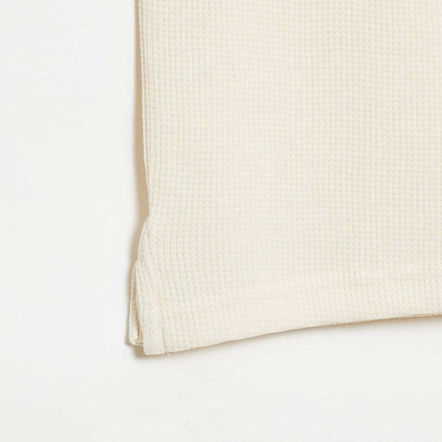 Honeycomb knit polo shirt WHITE