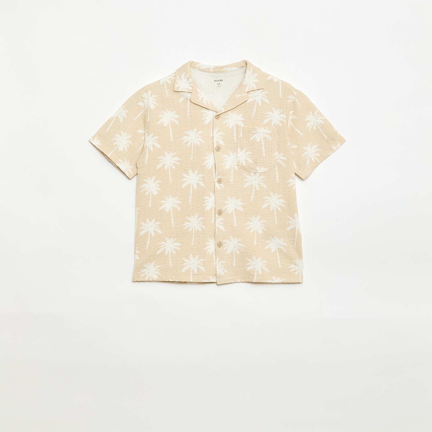 Short-sleeved honeycomb shirt BEIGE