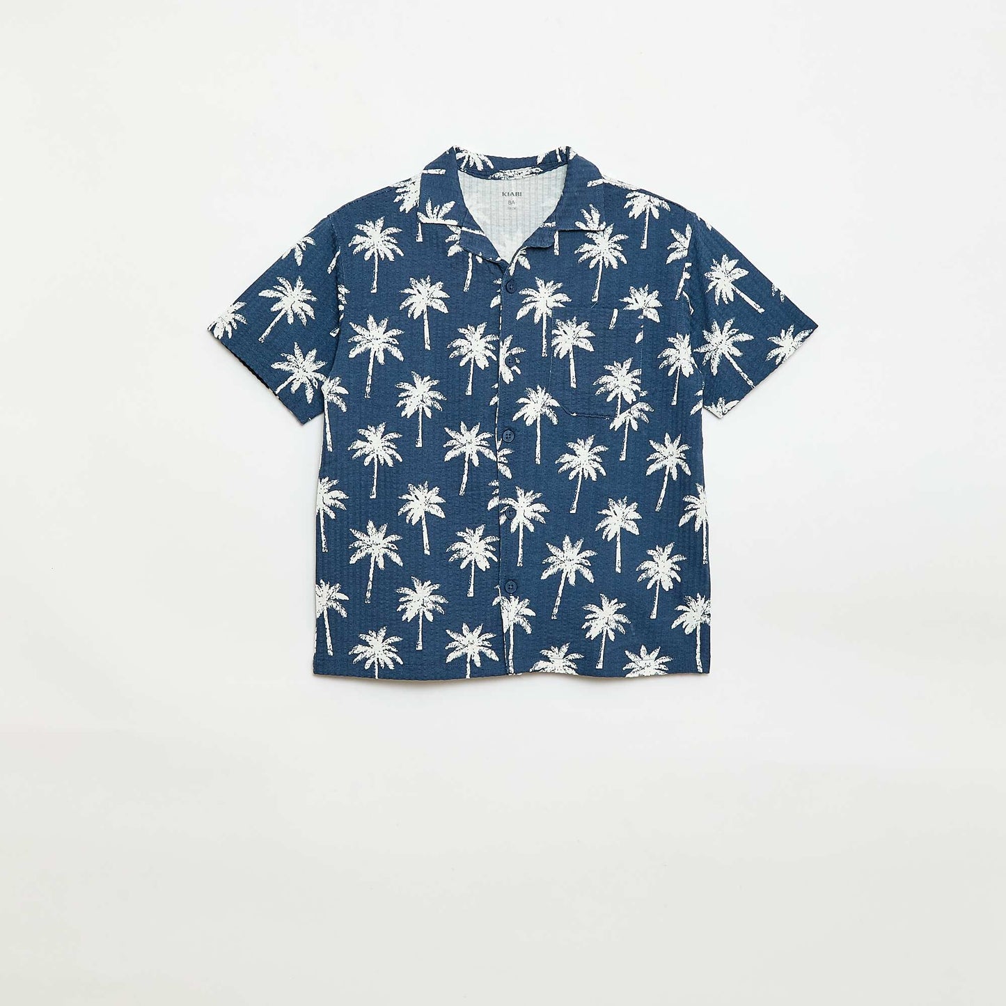 Short-sleeved honeycomb shirt BLUE