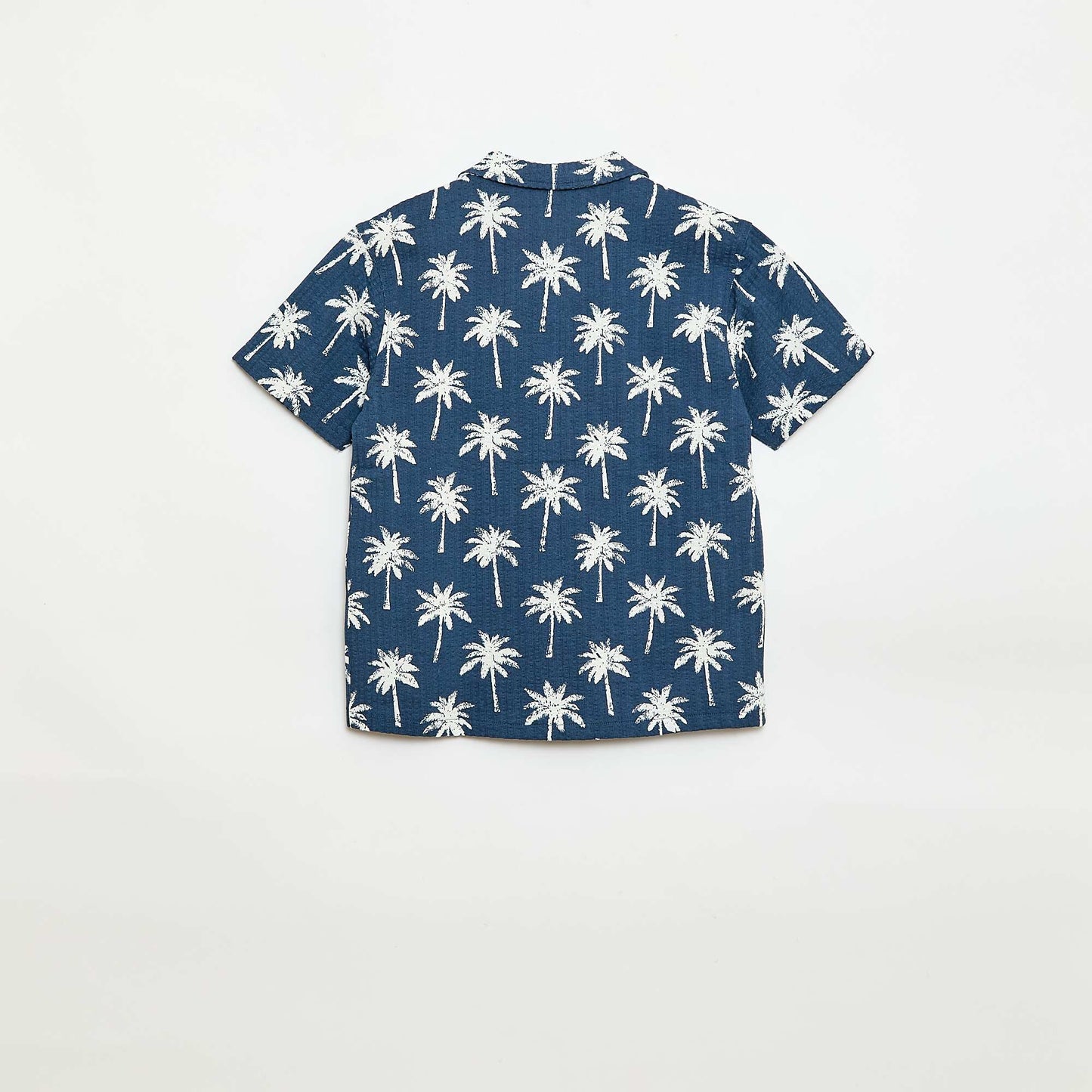 Short-sleeved honeycomb shirt BLUE