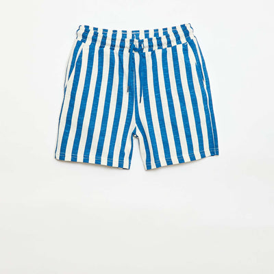 Patterned Bermuda Shorts BLUE