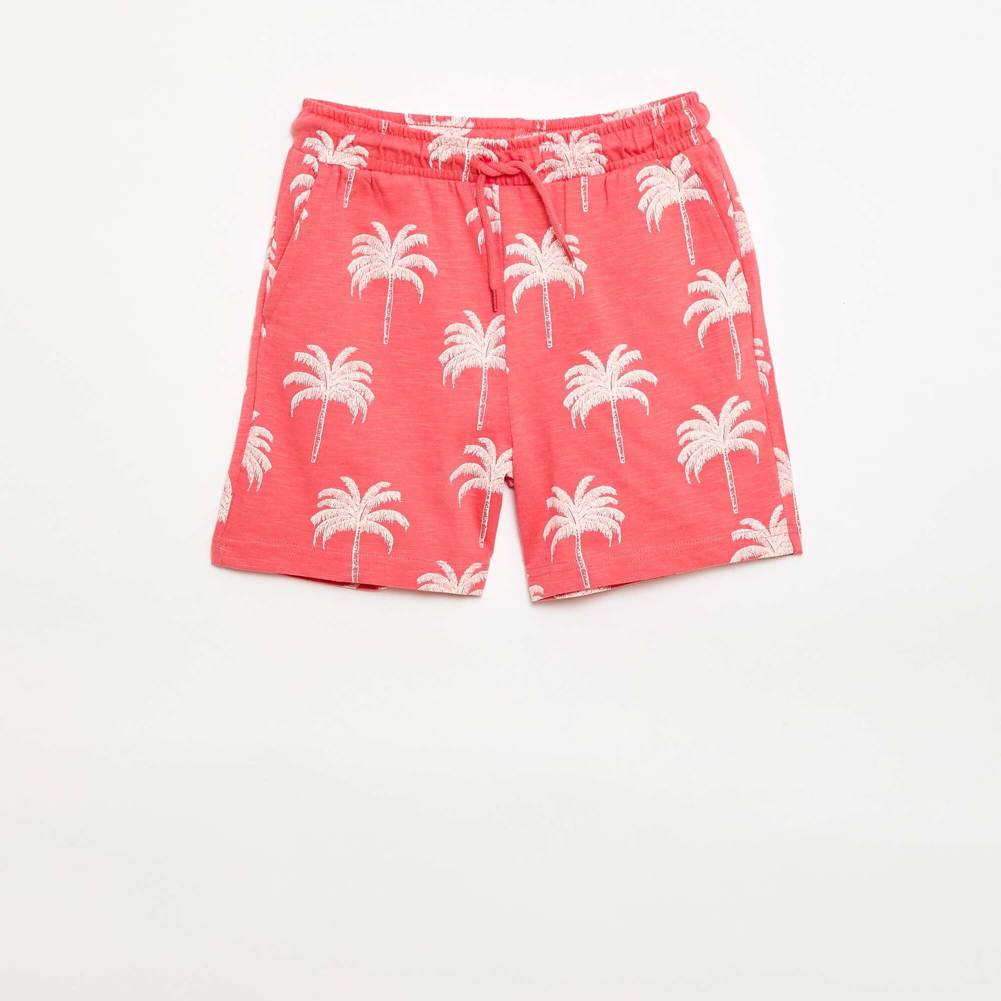 Patterned Bermuda Shorts RED