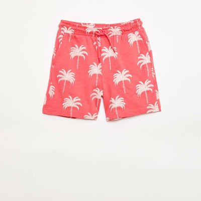 Patterned Bermuda Shorts RED
