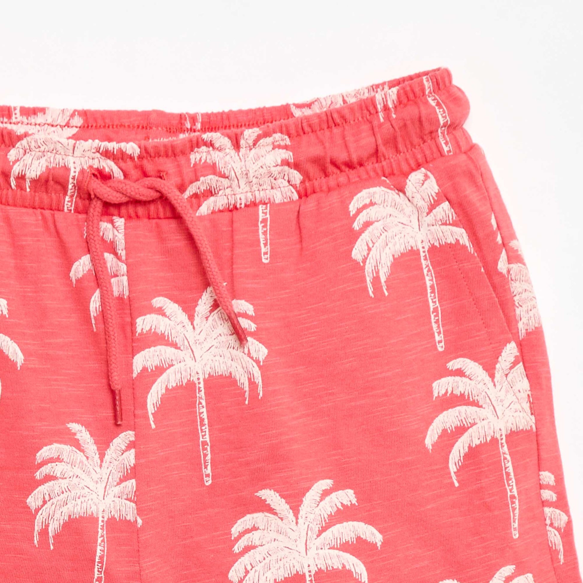 Patterned Bermuda Shorts RED