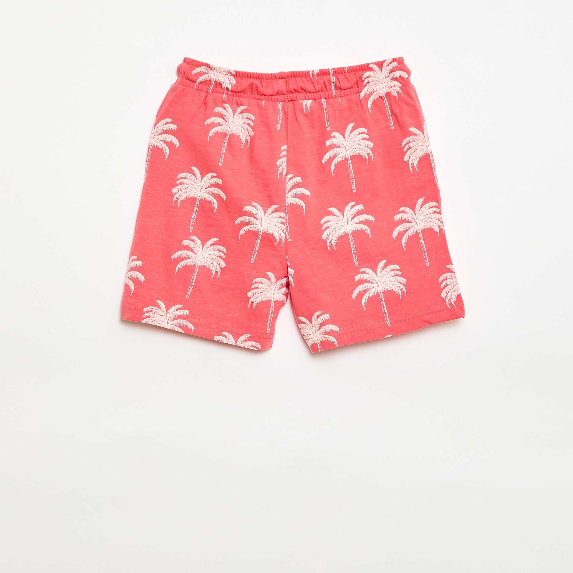 Patterned Bermuda Shorts RED