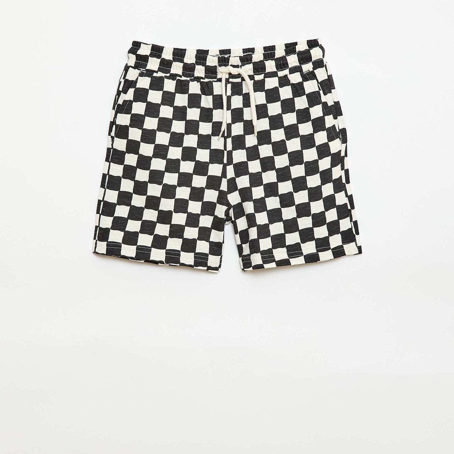 Patterned Bermuda Shorts WHITE