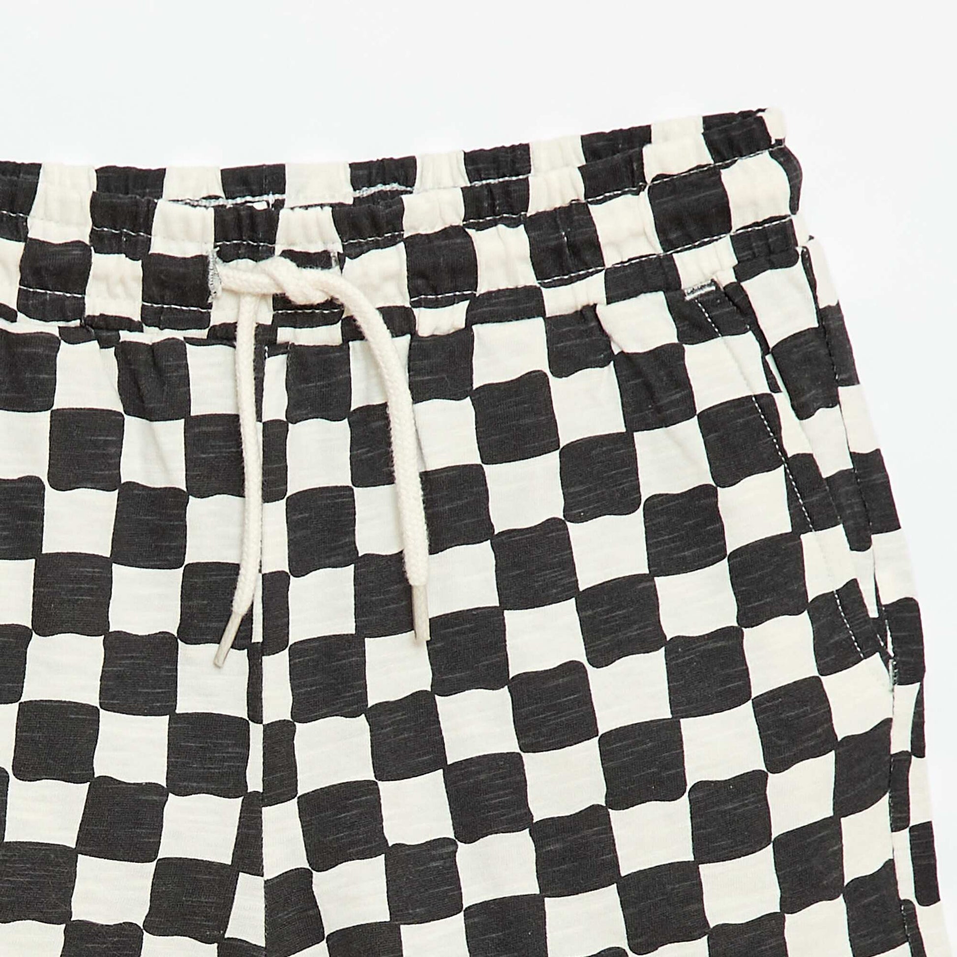 Patterned Bermuda Shorts WHITE