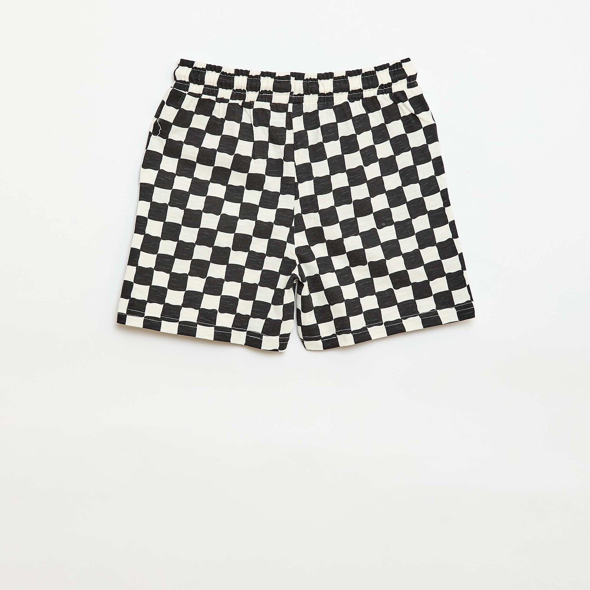 Patterned Bermuda Shorts WHITE