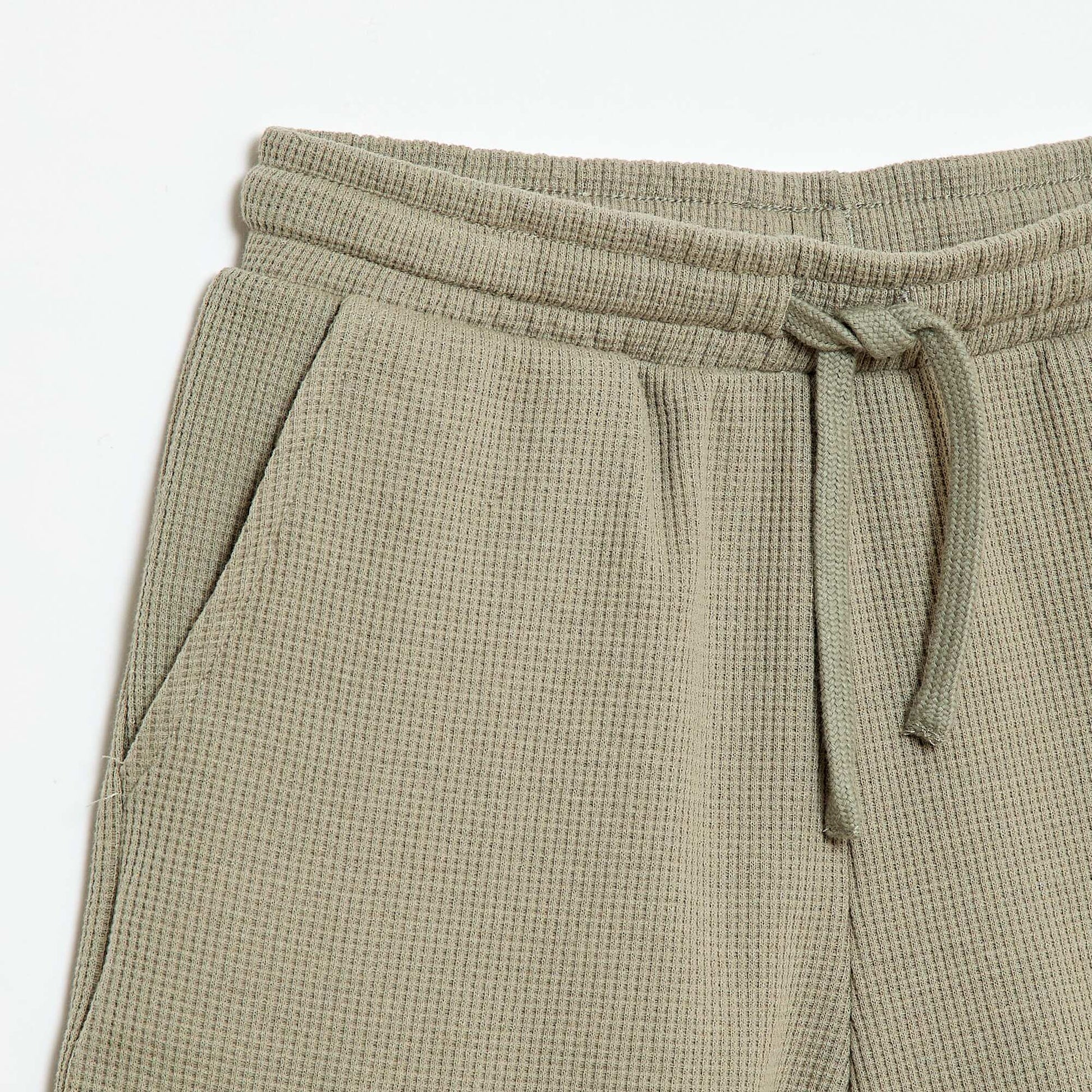 Waffle Knit Shorts GREEN
