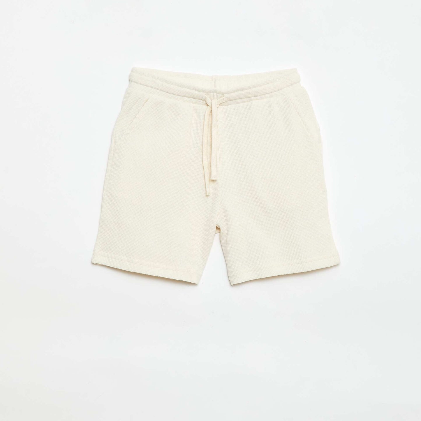 Waffle Knit Shorts BEIGE