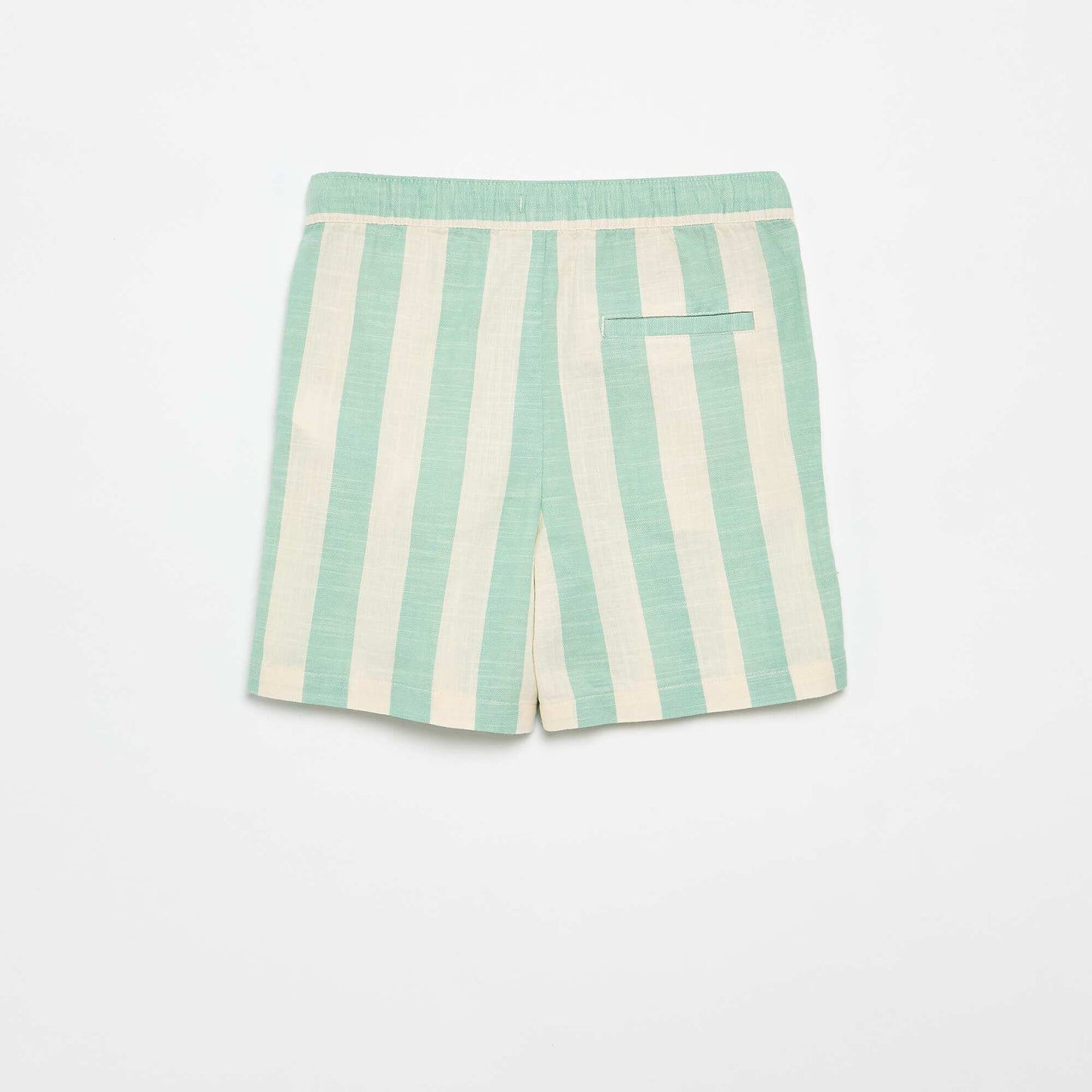 Striped shorts with elasticated waist GREEN