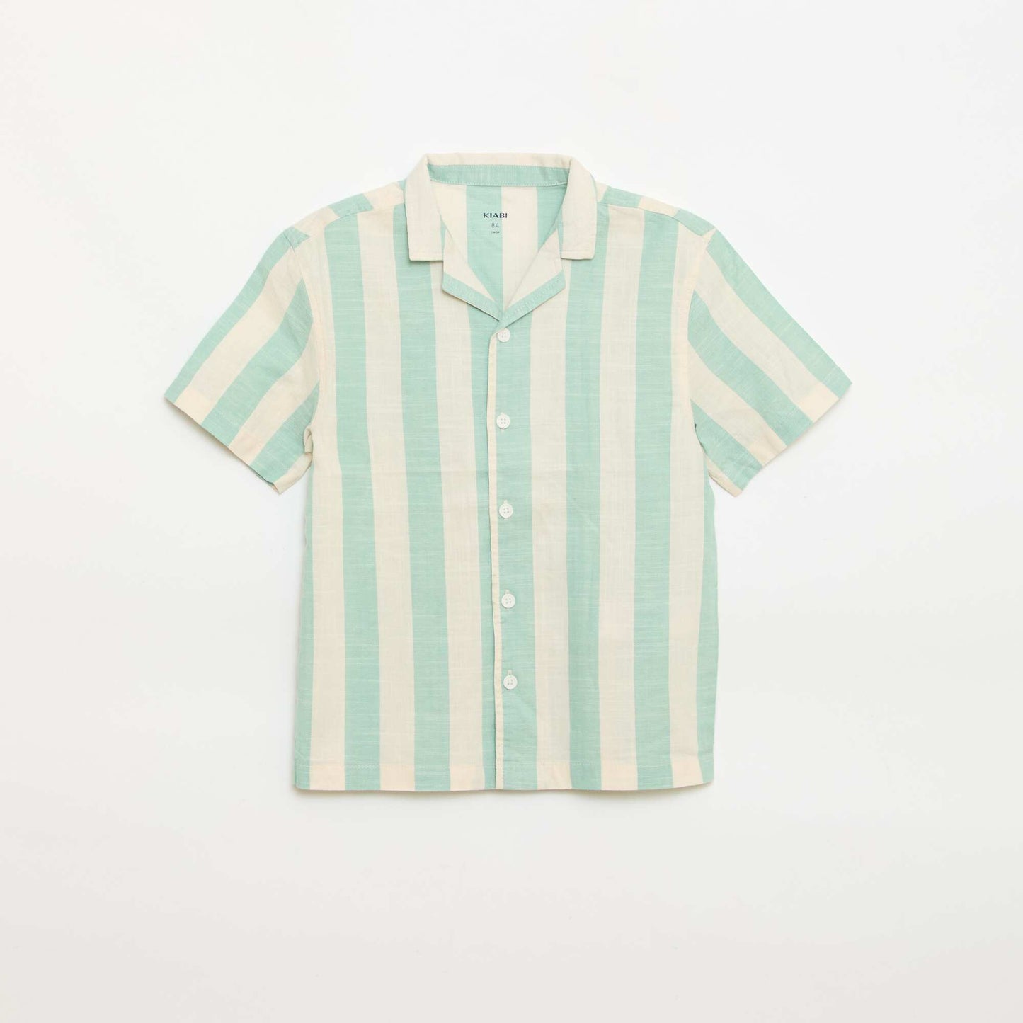 Short-Sleeved Striped Shirt GREEN