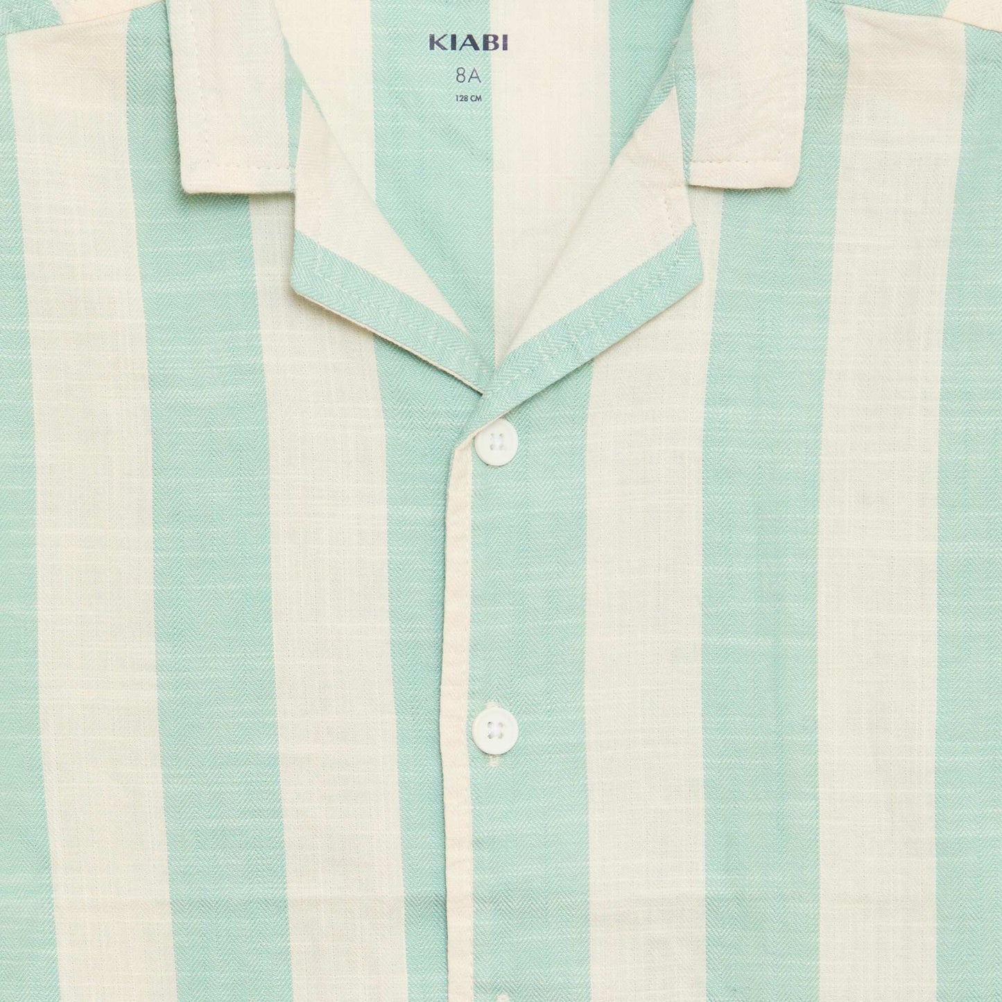 Short-Sleeved Striped Shirt GREEN